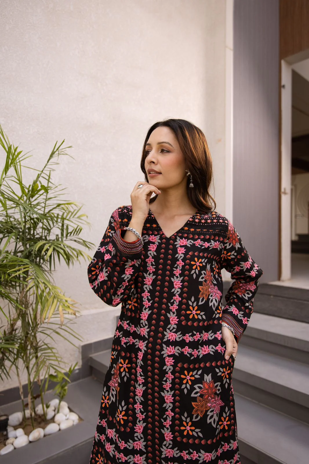 Aafreen Rayon HandEmbroidered Plazo Set - Image 7