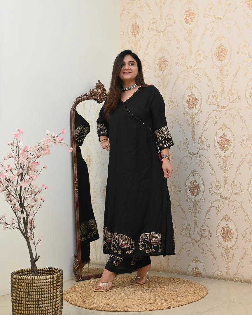 Aashna Muslin A-line plazo Coord Set - Image 4