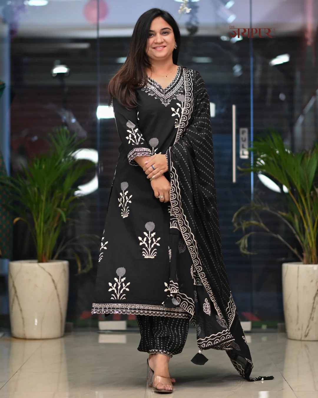 Abiya Cotton Embroidered Afgani Set - Image 5