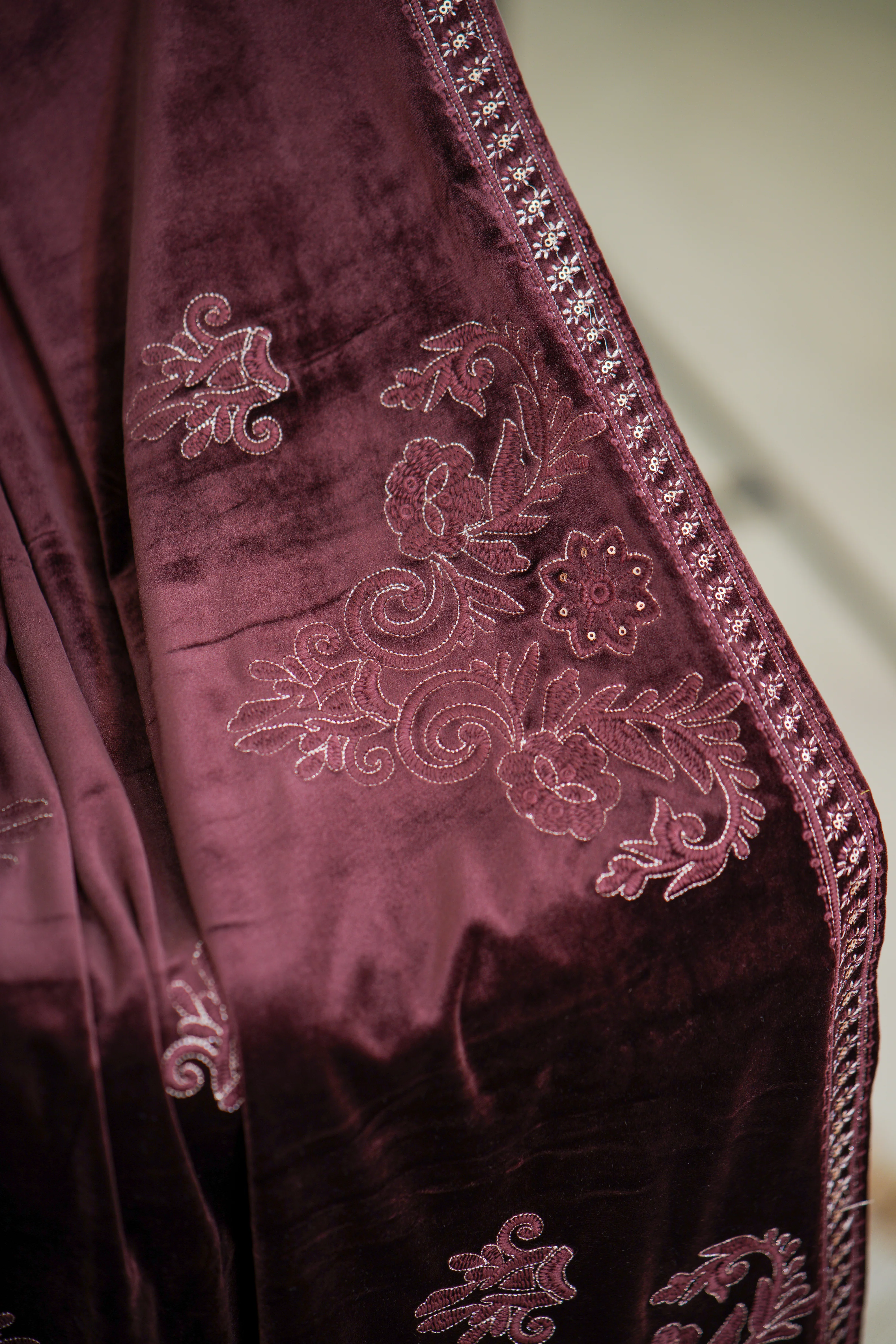 Ajooni Embroidered Premium Velvet Pant set - Image 4