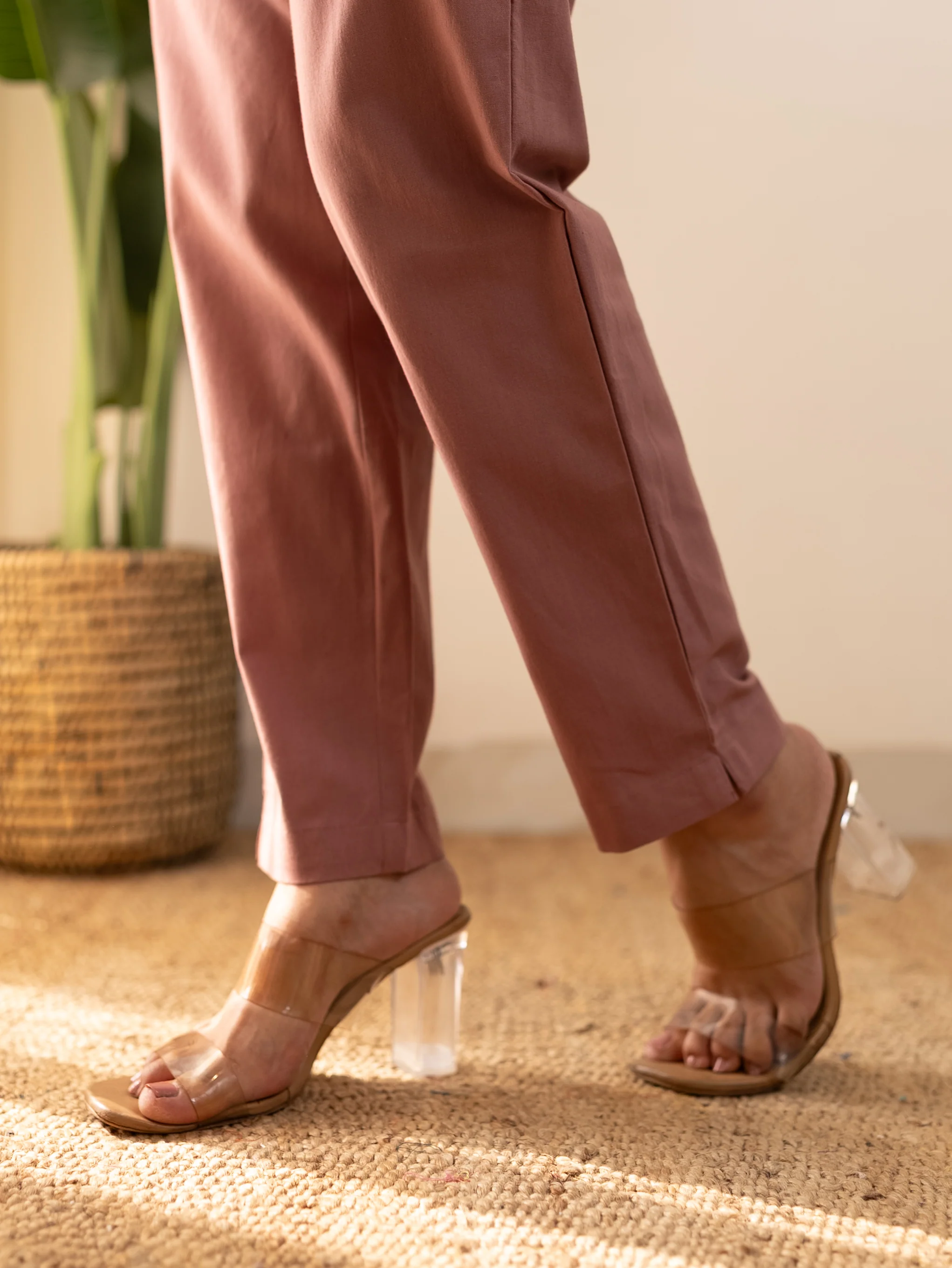 All-Day Cotton Straight Pant for Women-Onion Pink - Image 12