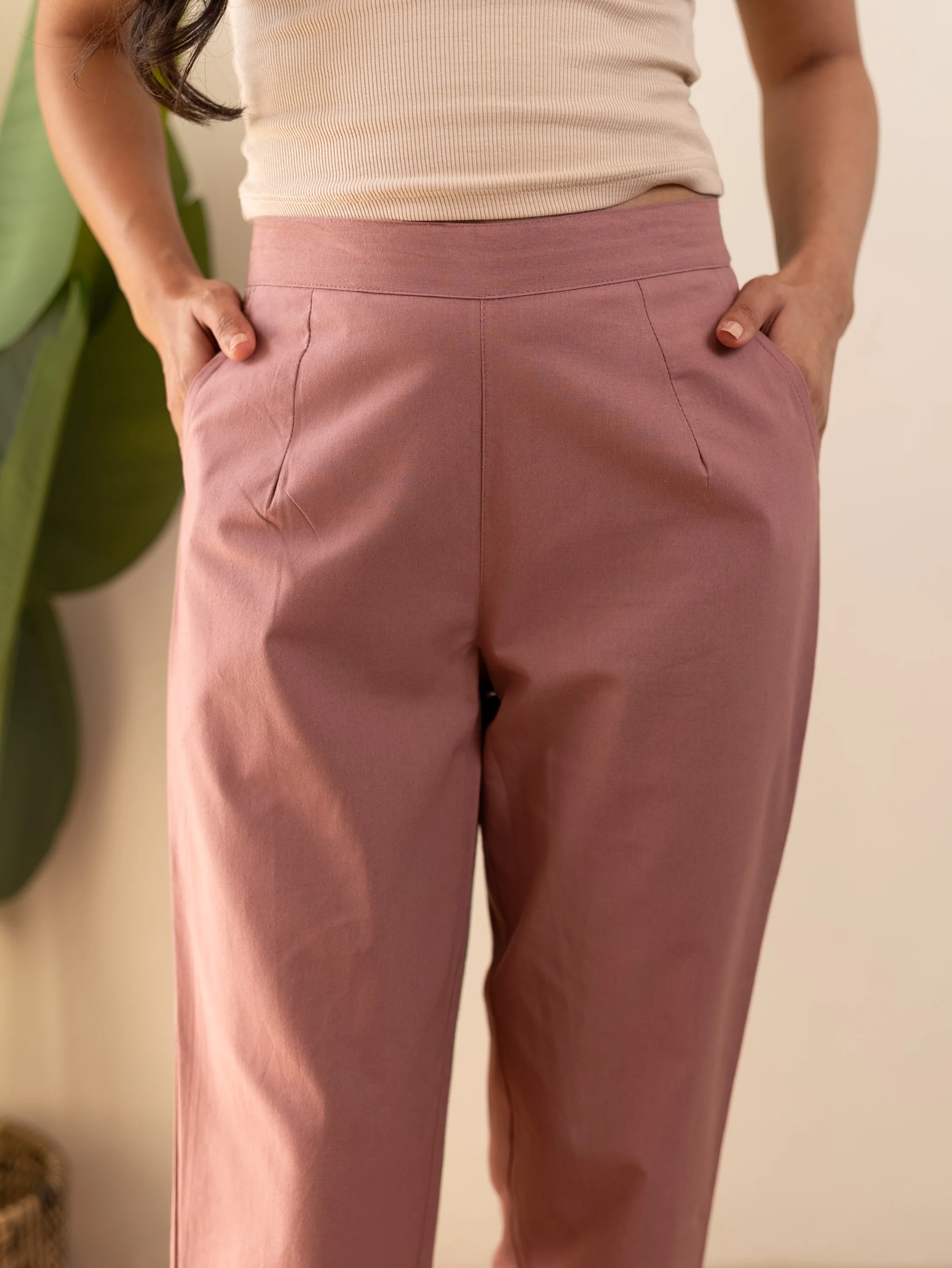All-Day Cotton Straight Pant for Women-Onion Pink - Image 15