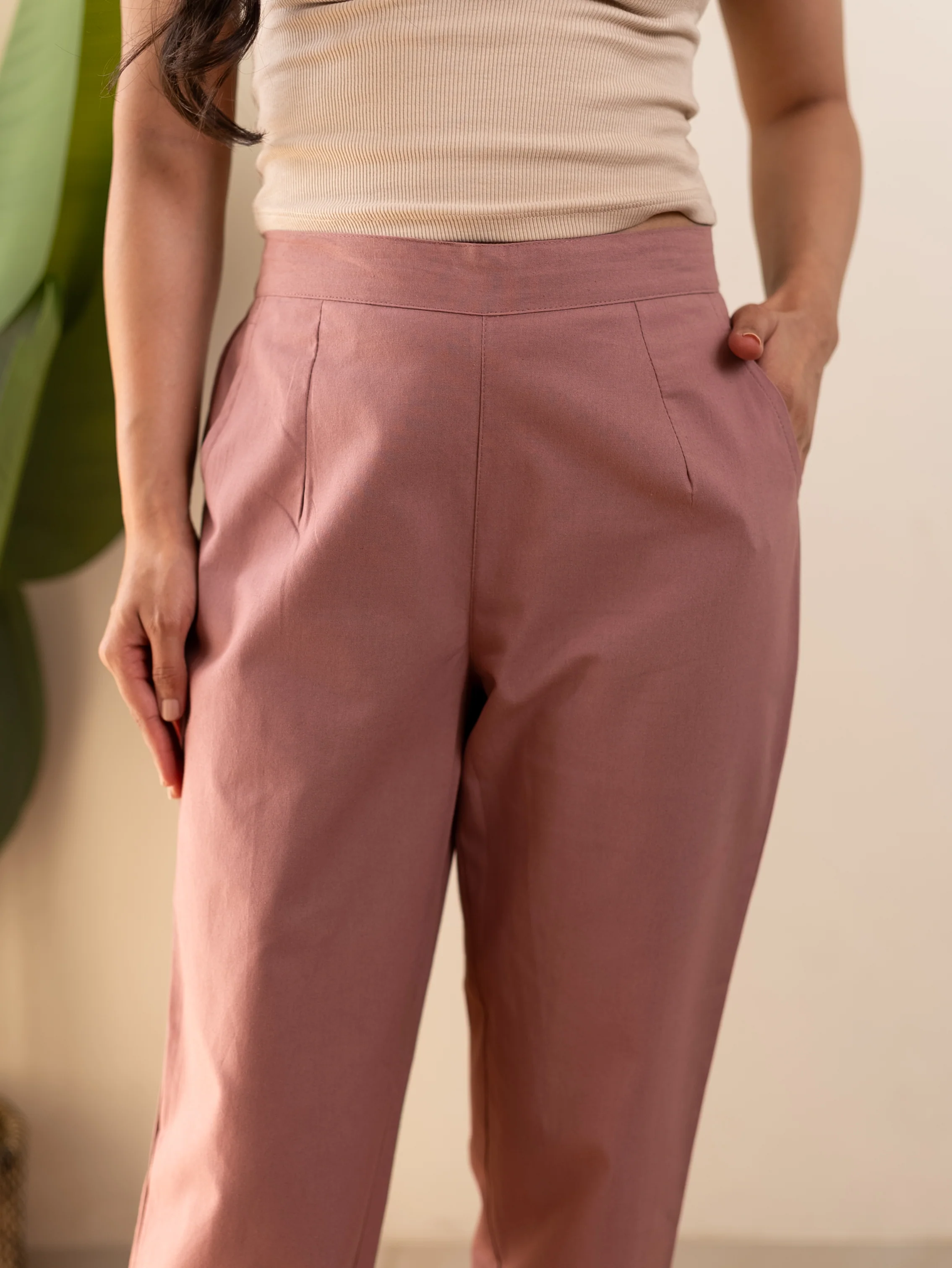All-Day Cotton Straight Pant for Women-Onion Pink - Image 17