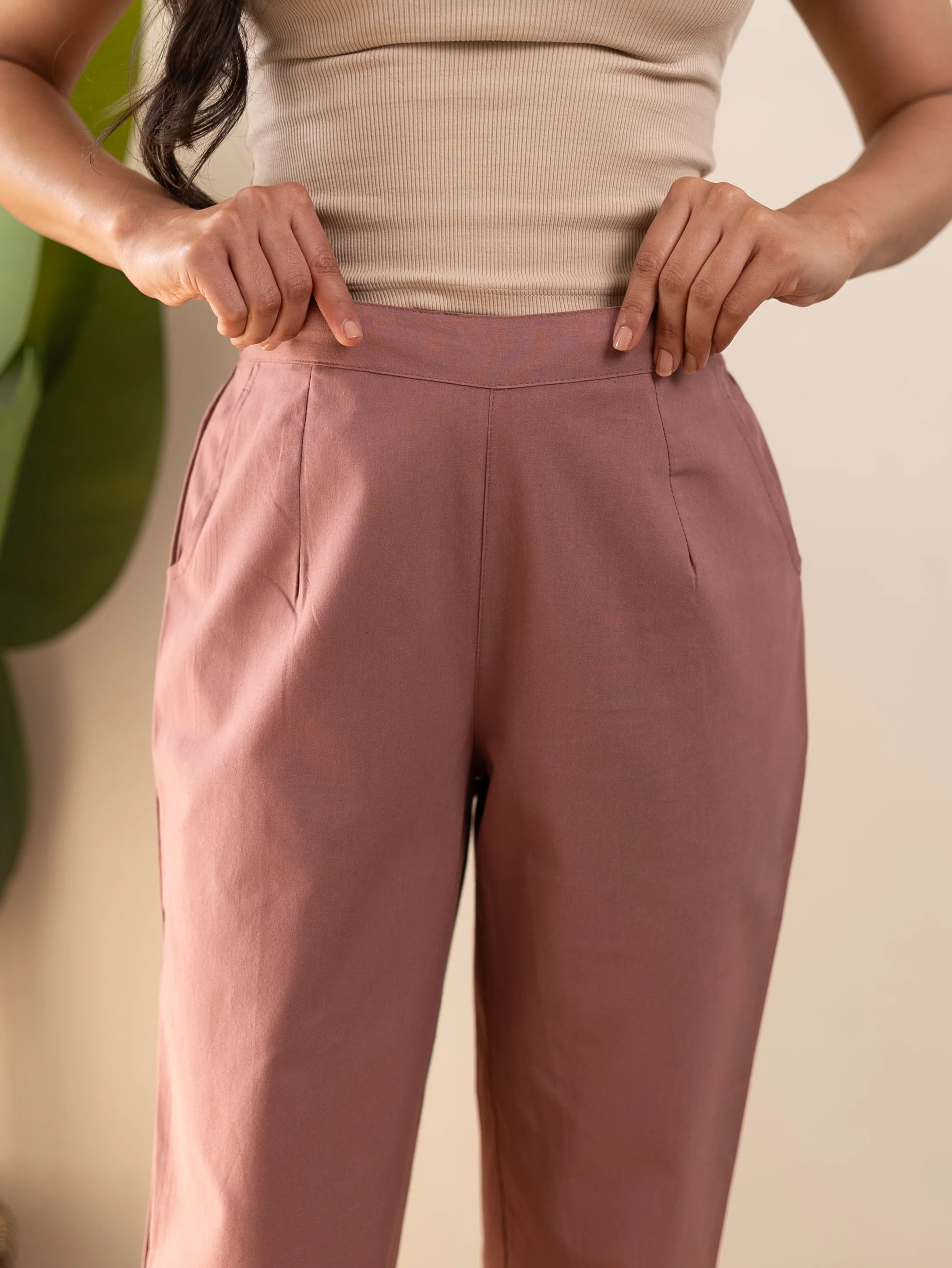 All-Day Cotton Straight Pant for Women-Onion Pink - Image 18