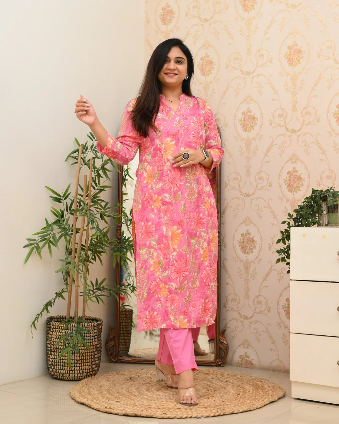 Anushka Casual Angrakha Style Cotton Pant Set - Image 4