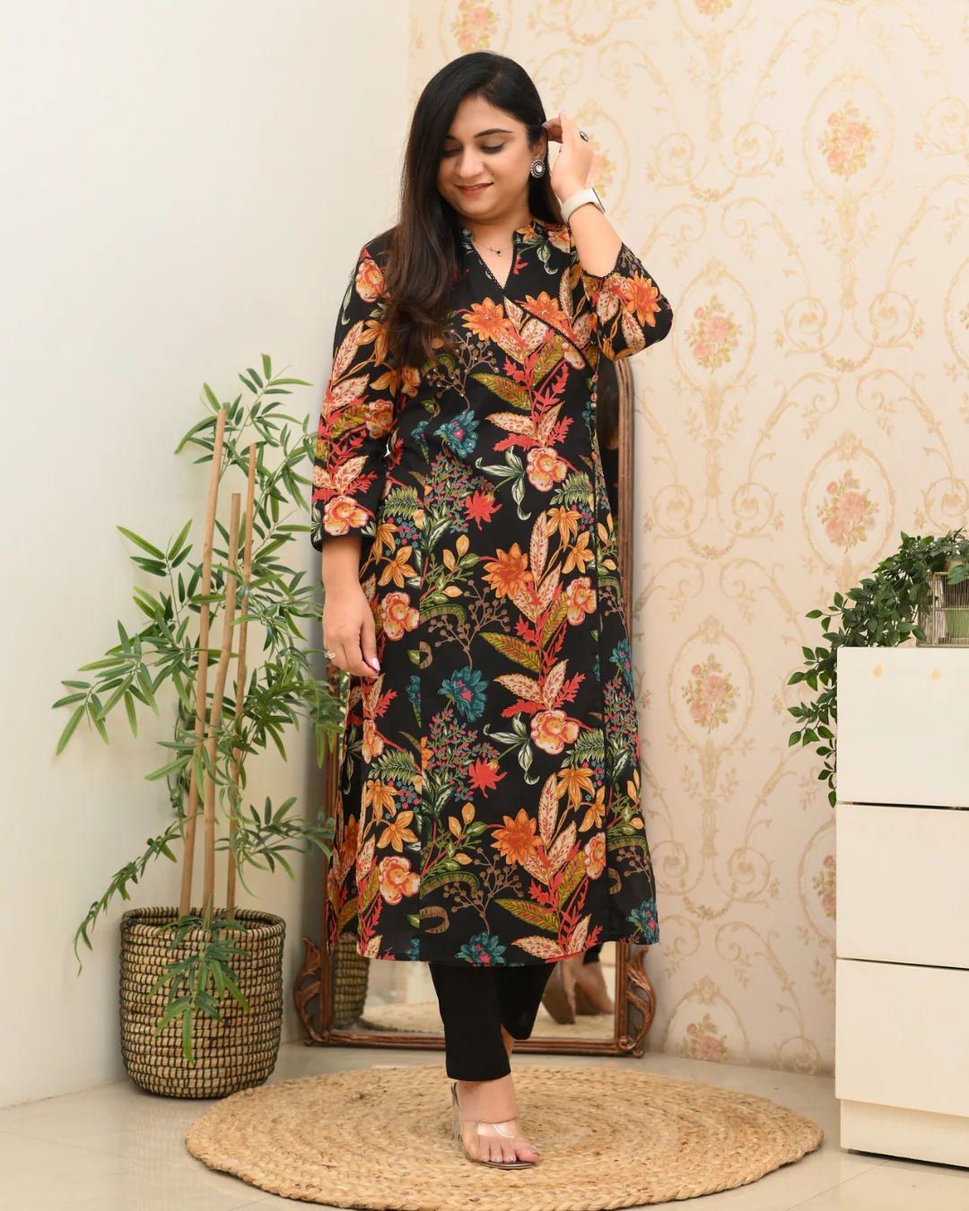 Anushka Casual Angrakha Style Cotton Pant Set - Image 9
