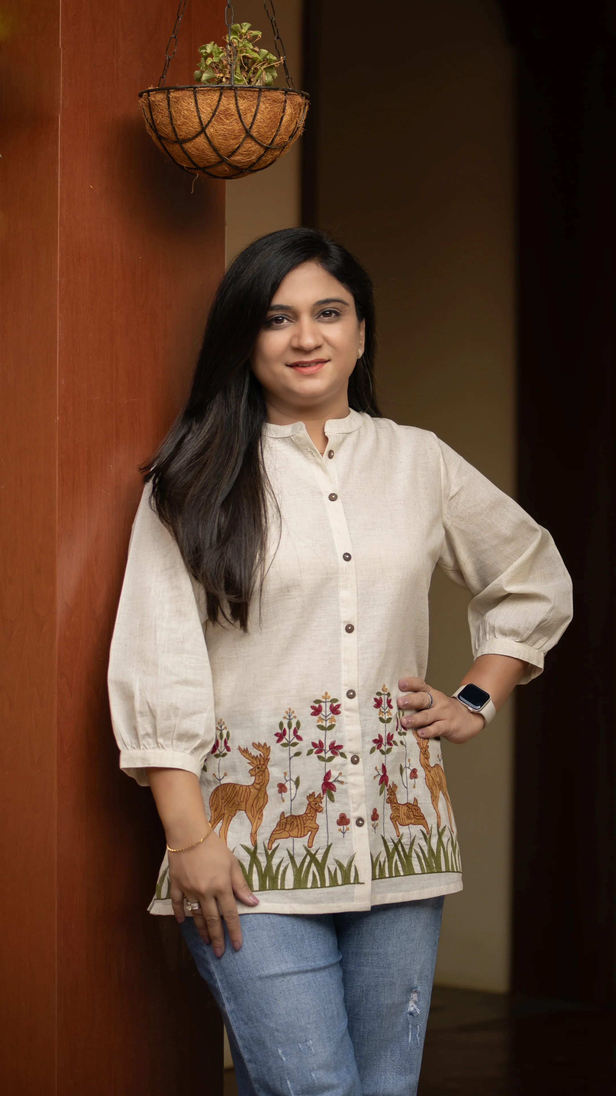 Arika Cotton Embroidered Short Top - Image 2