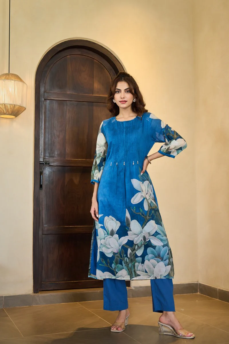 Avantika Mul Cotton A-line Pant Set - Image 8