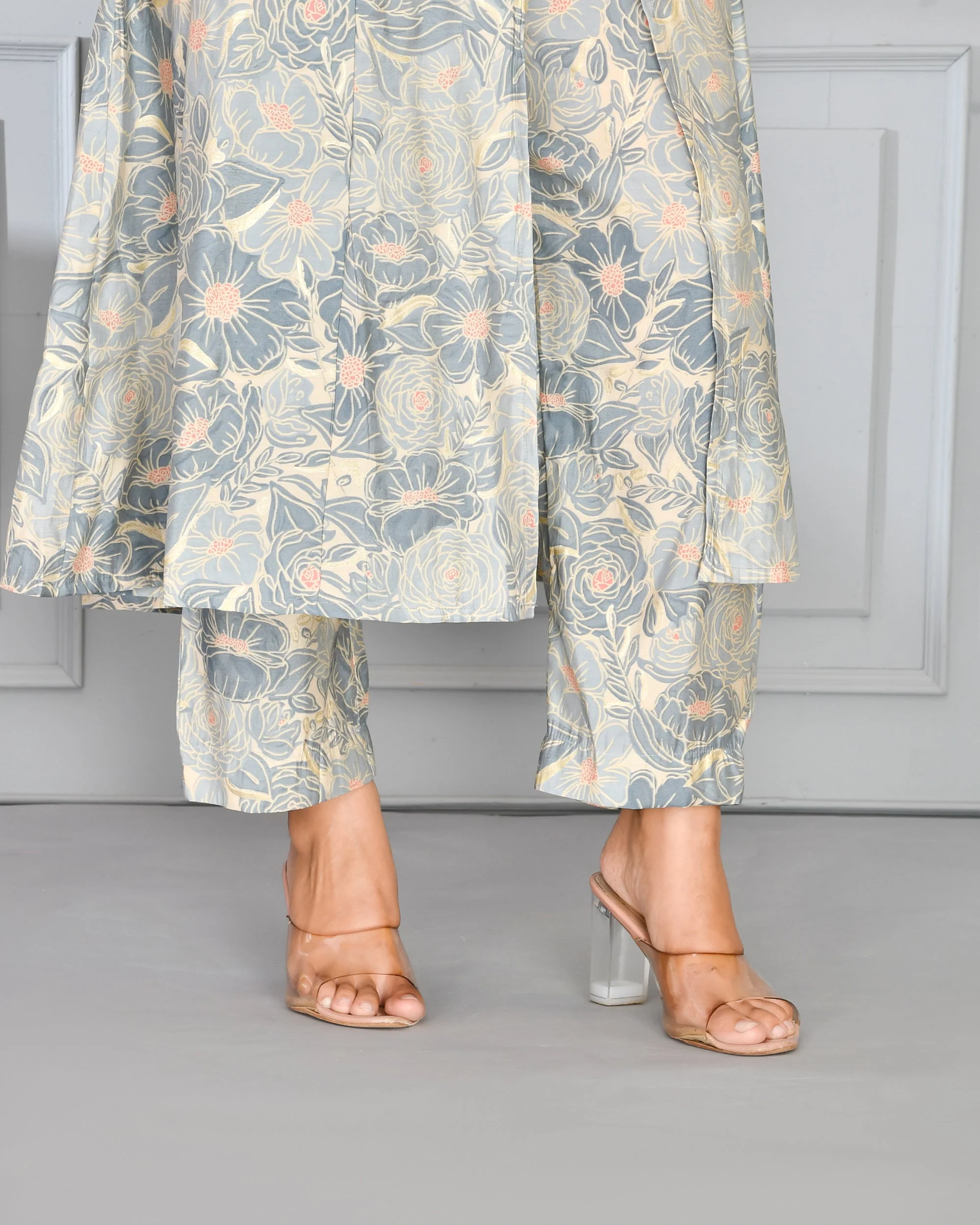 Basil Muslin Coord Set Grey - Image 4