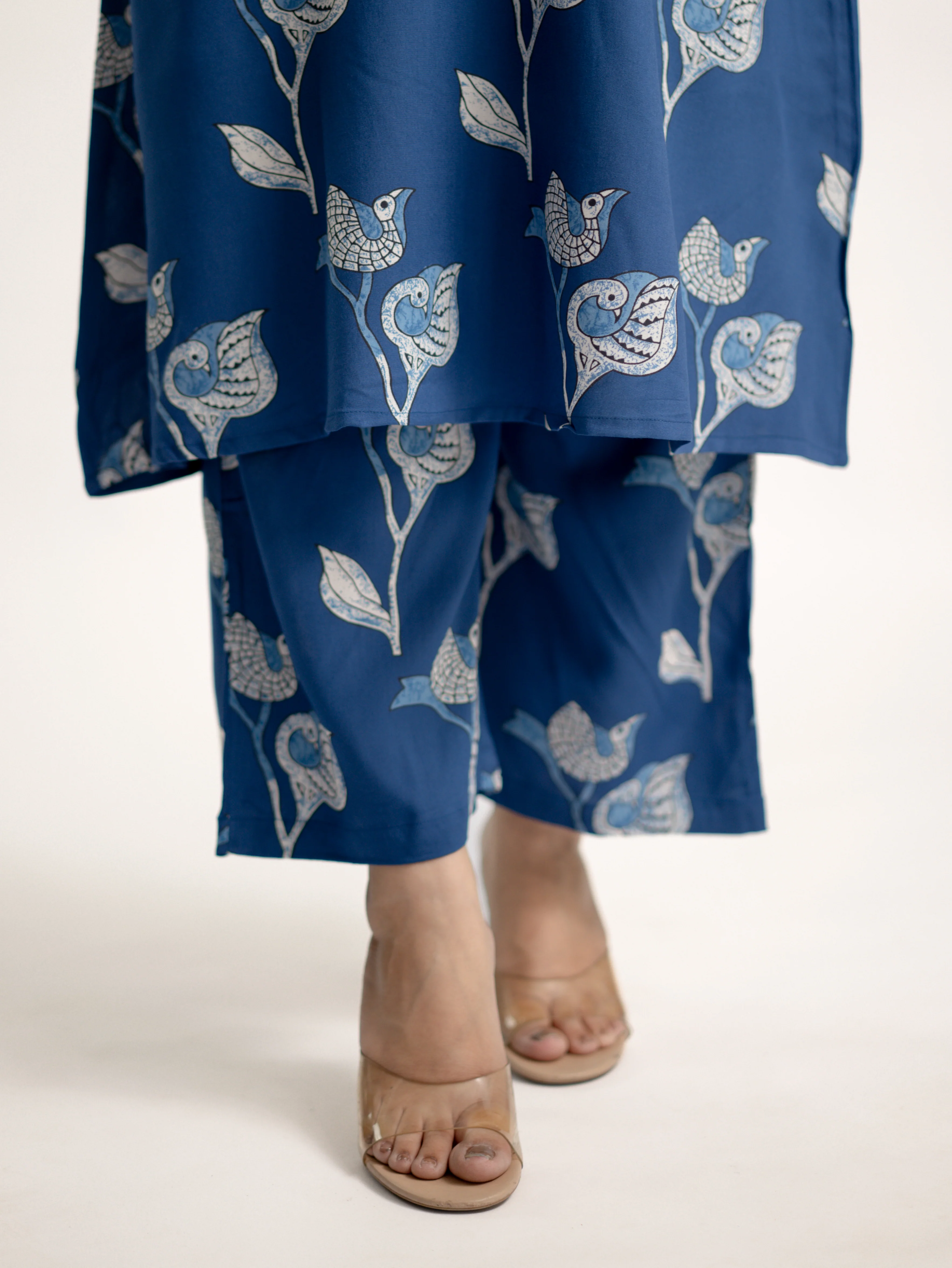 Selena Blue Rayon A-line Coord Set - Image 15