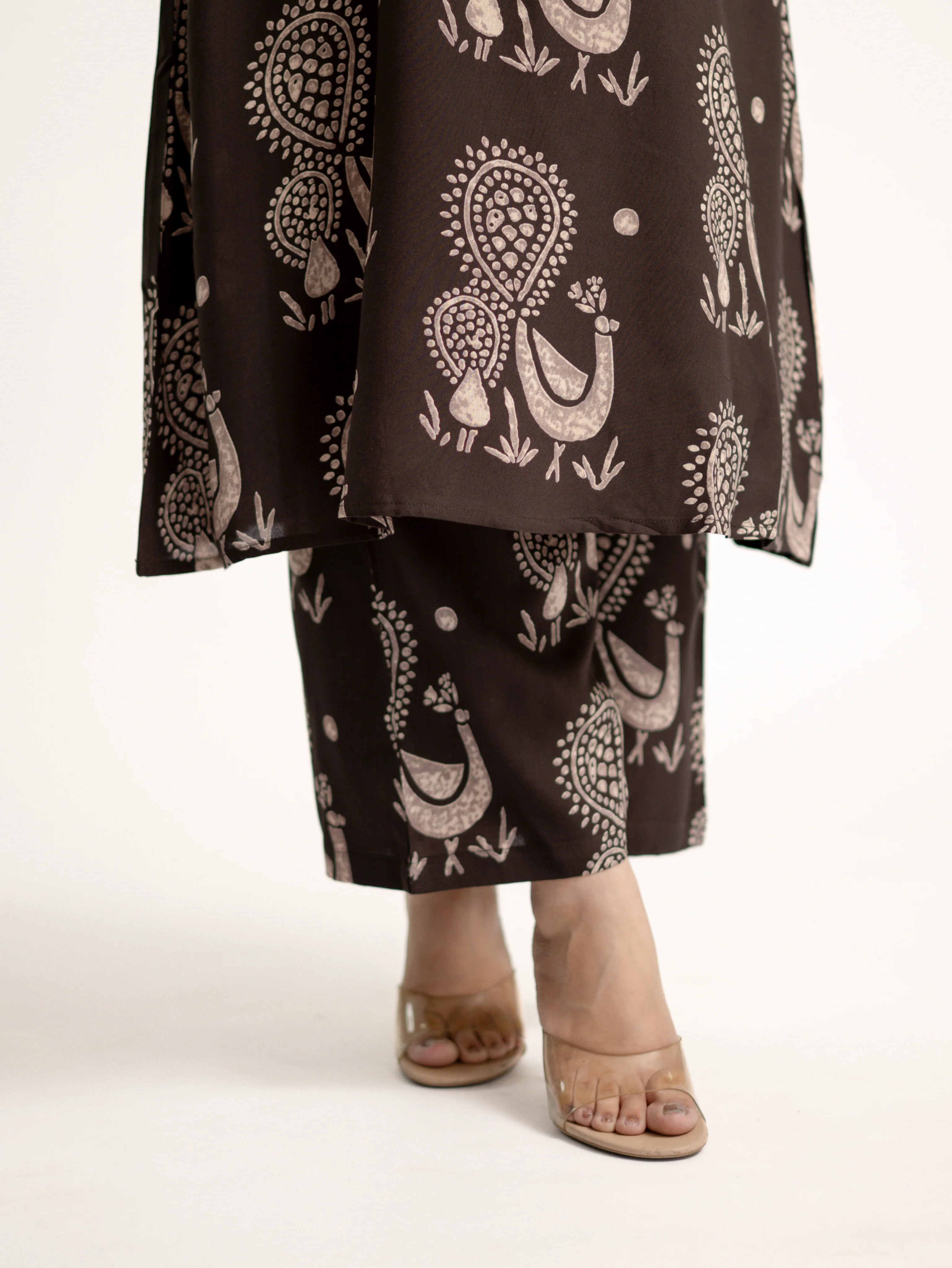 Naila Brown Rayon A-line Coord Set - Image 17