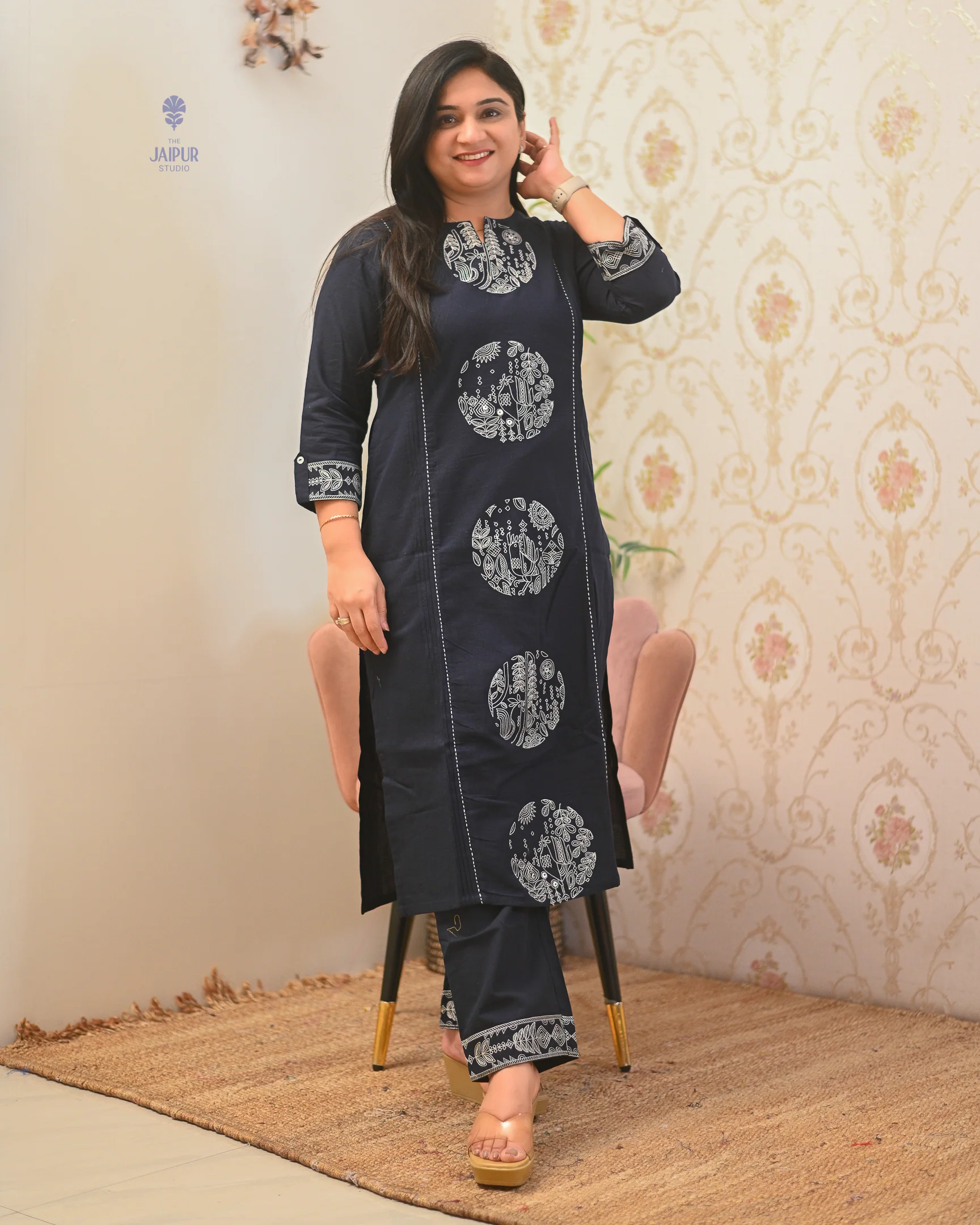 Chahat Cotton Embroidered Pant Set - Image 16