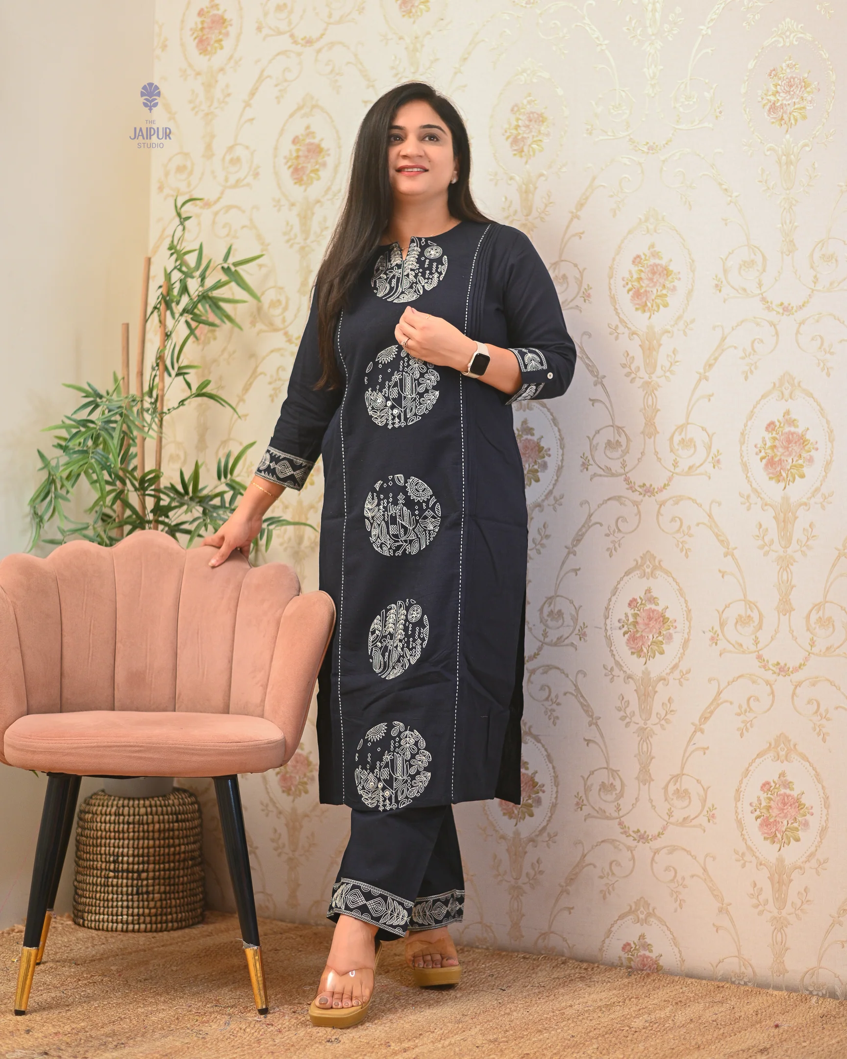 Chahat Cotton Embroidered Pant Set - Image 19