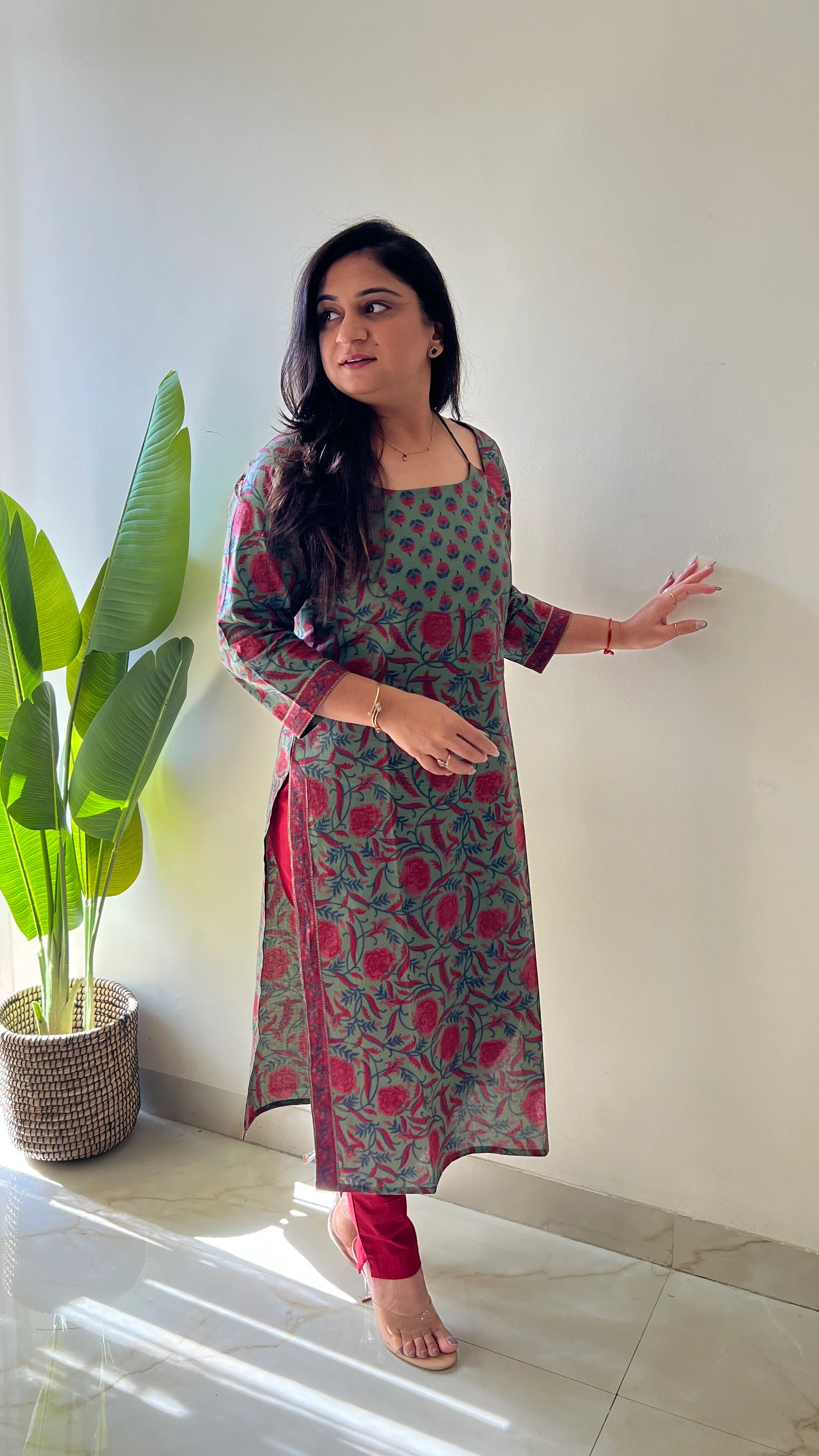 Cotton Handblock Casual Straight Kurta - Image 2