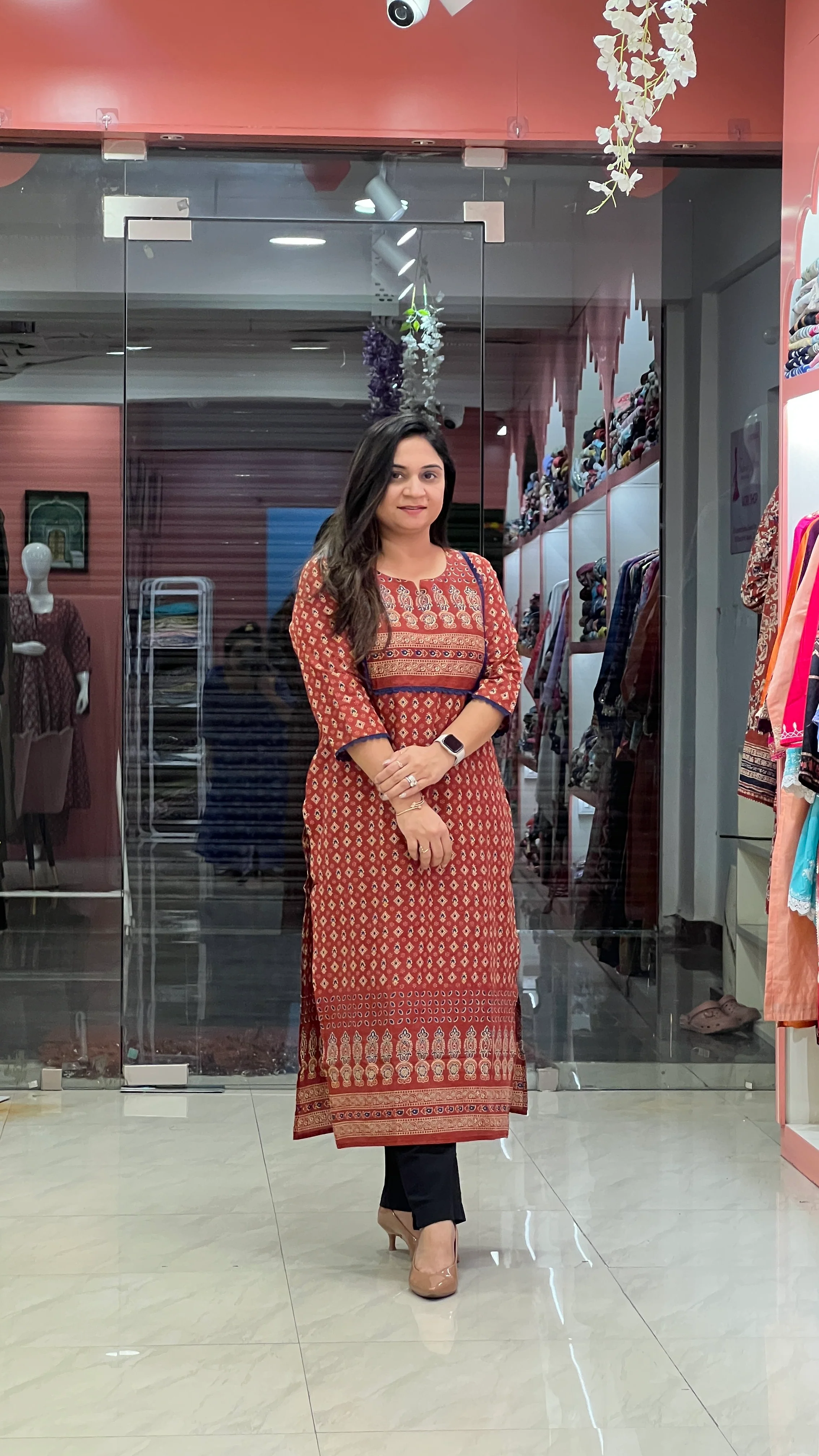 Cotton Ajrakh Casual Straight Kurta - Image 18