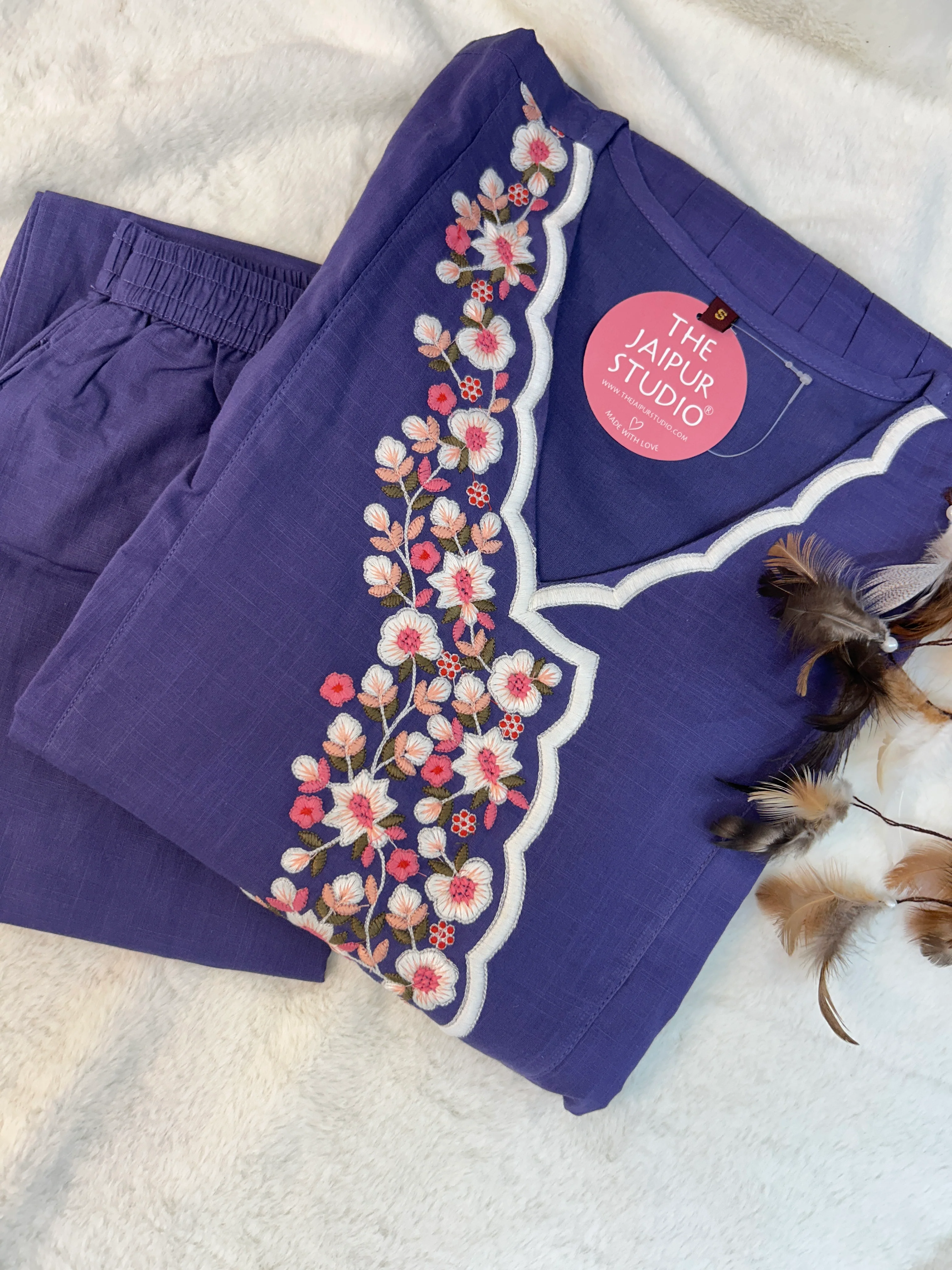 Cotton Embroidered Casual Coord Set - Image 11