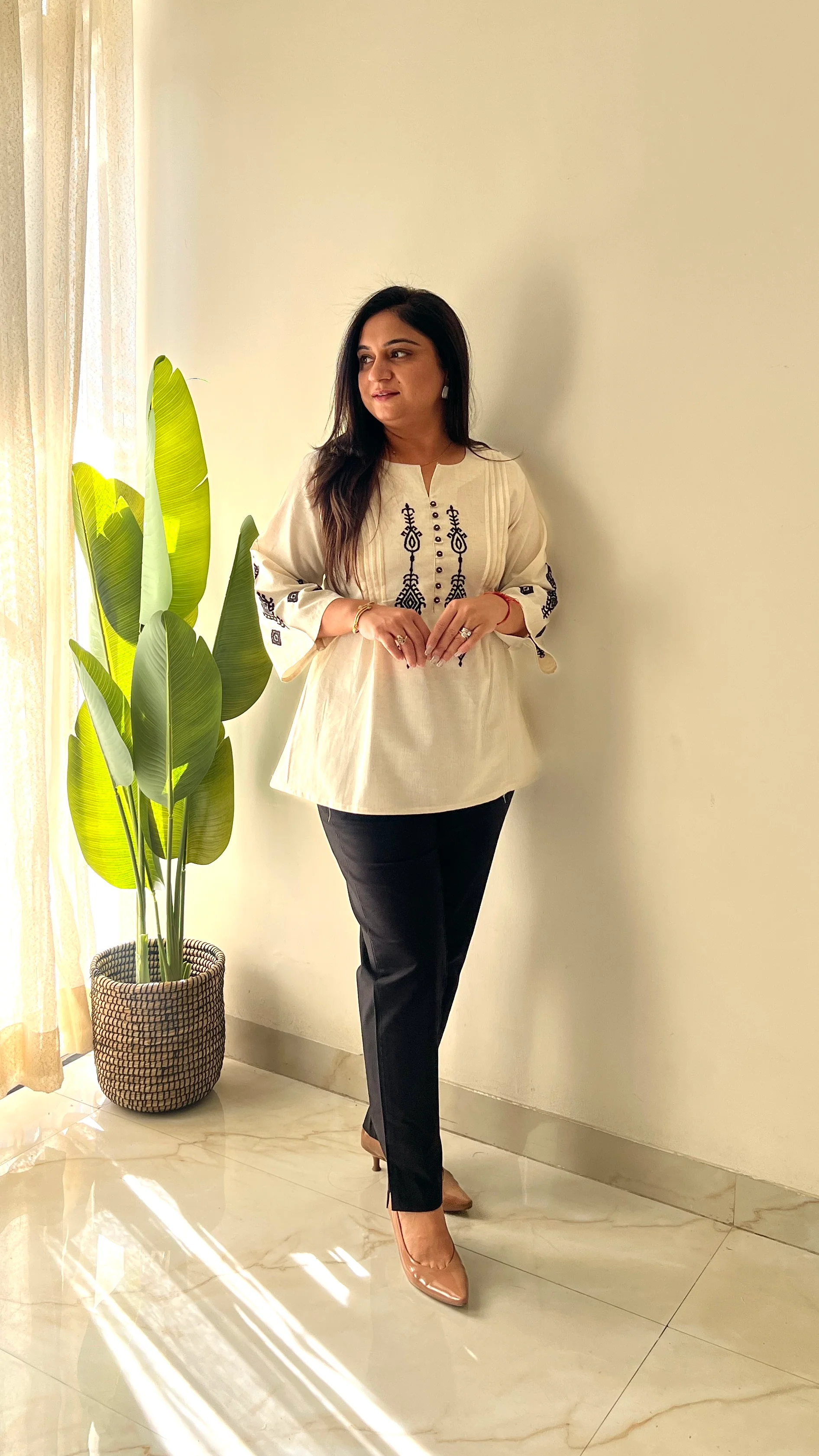 Hema Cotton Embroidered Short Top - Image 10