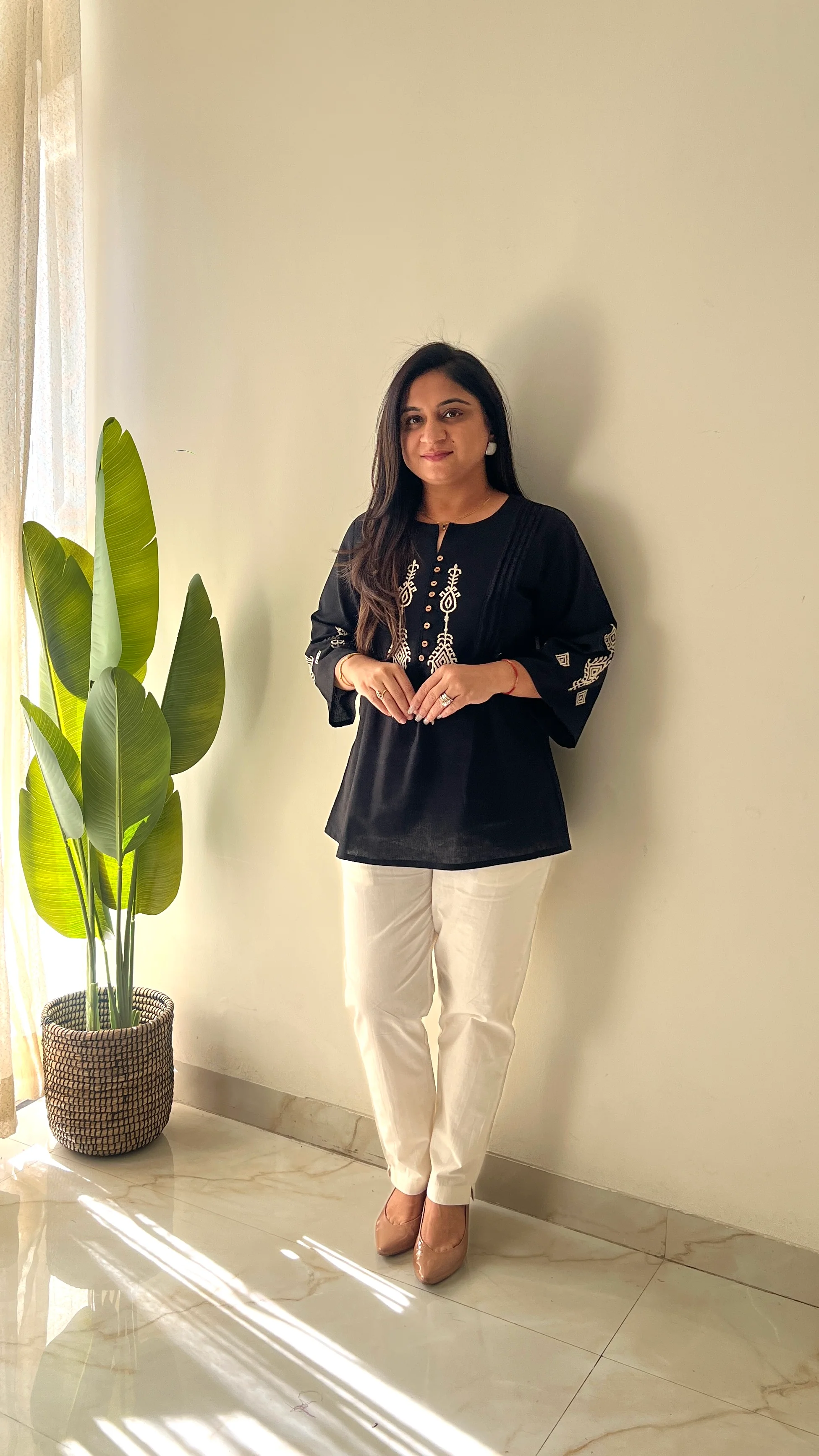 Hema Cotton Embroidered Short Top - Image 4