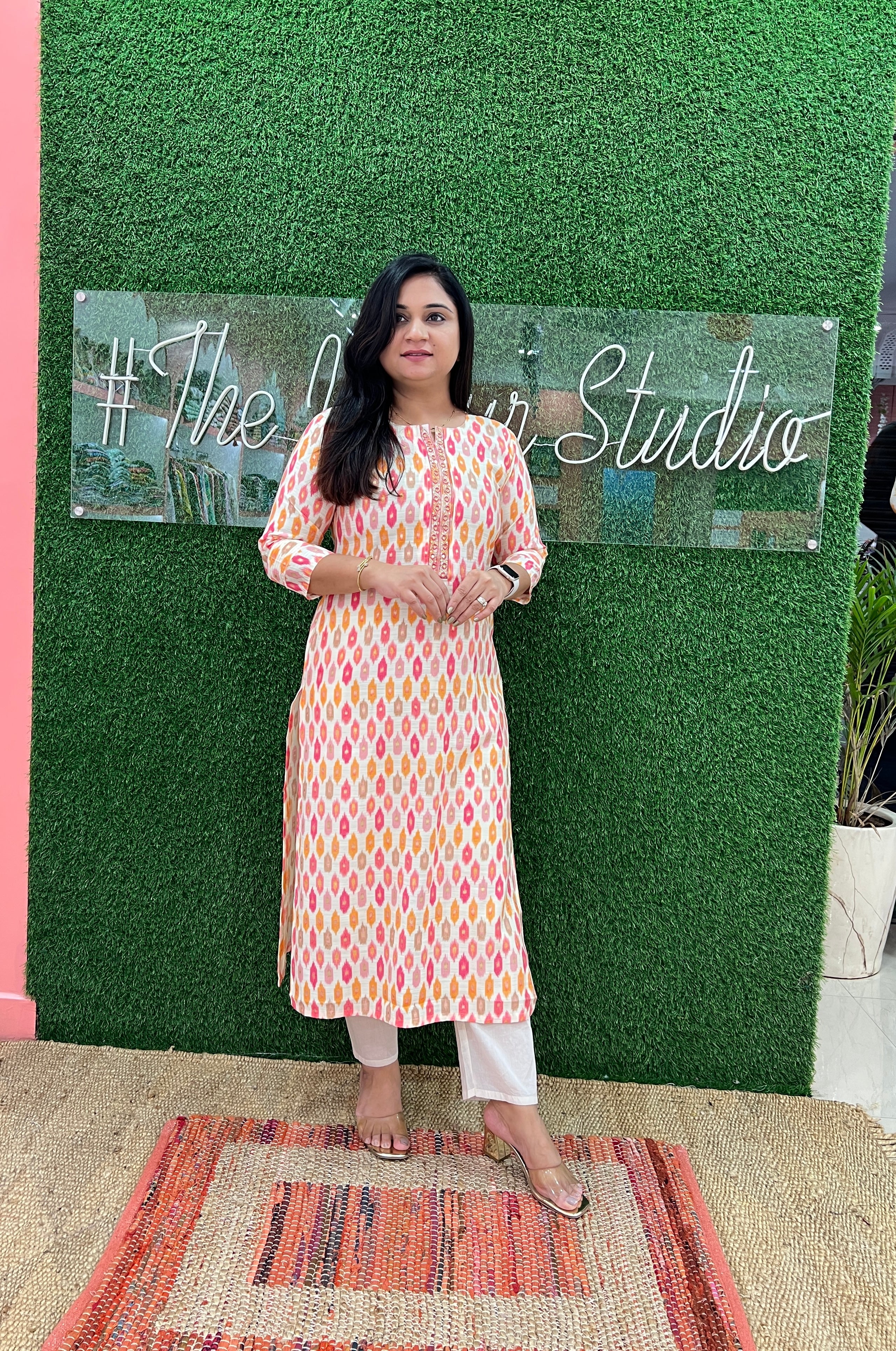 Cotton Flex Ikkat Print Casual Kurta - Image 2