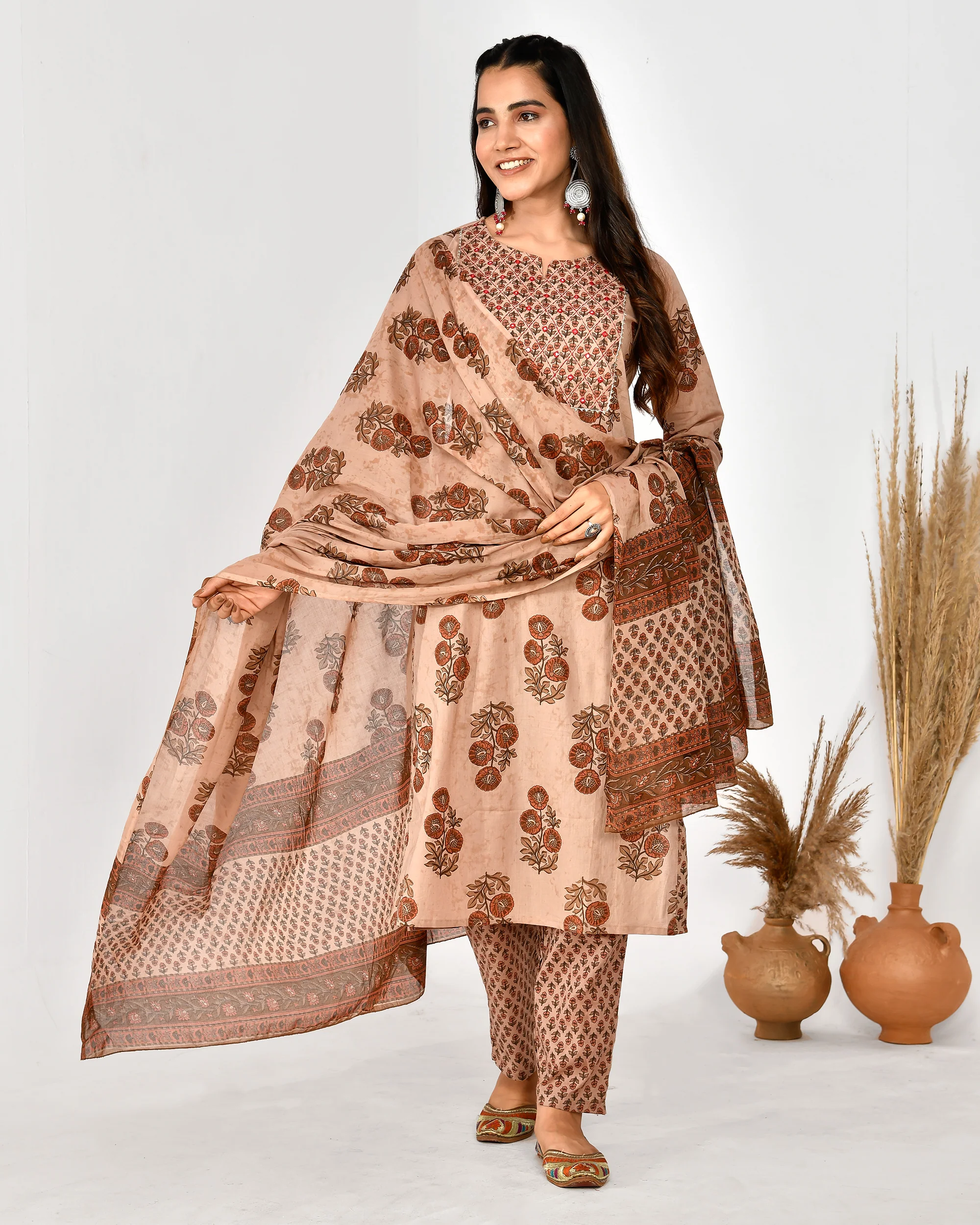 Cotton Jaipur Handblock pant set - Image 2