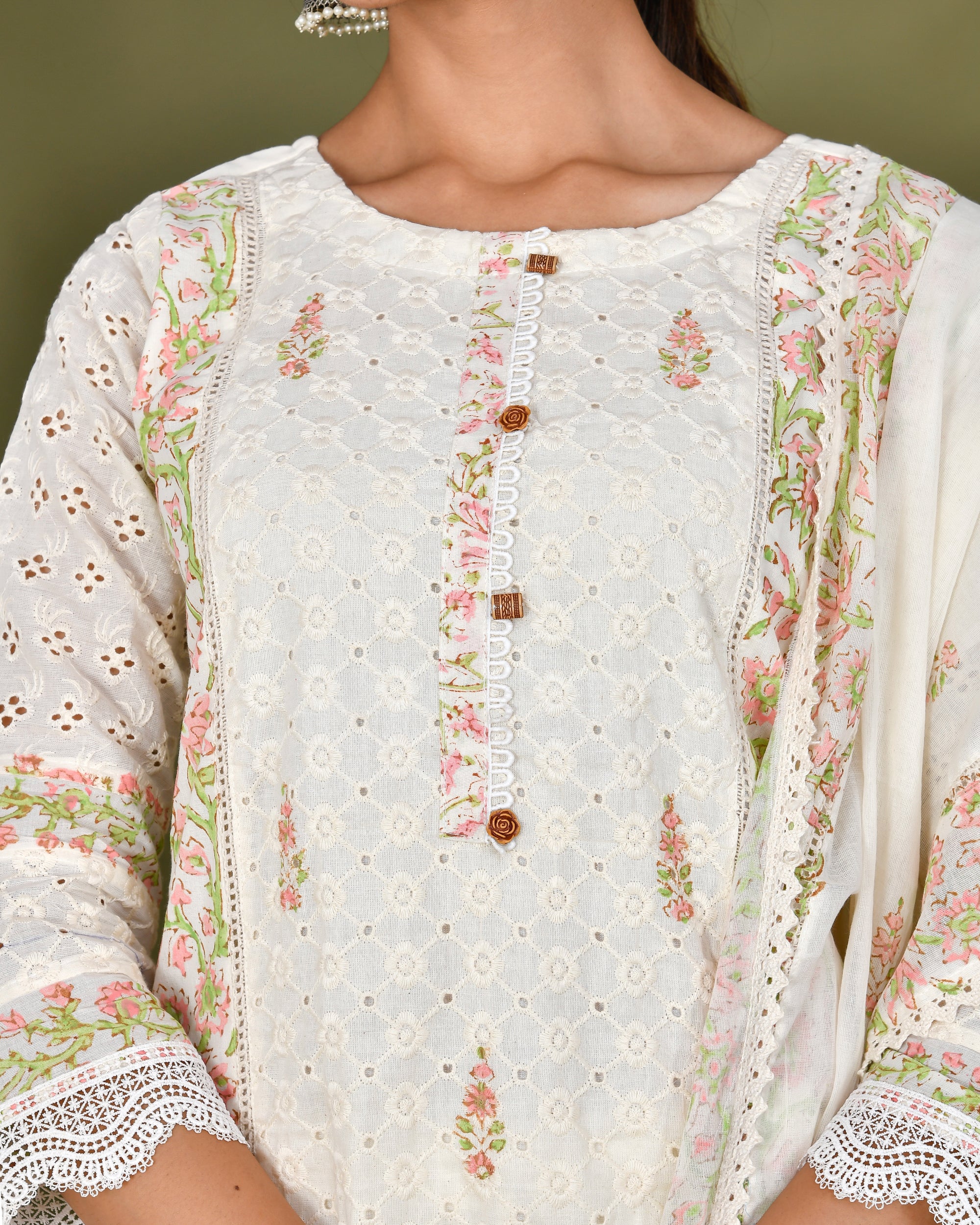 Cotton Sciffili Handblock Pant-set - Image 4
