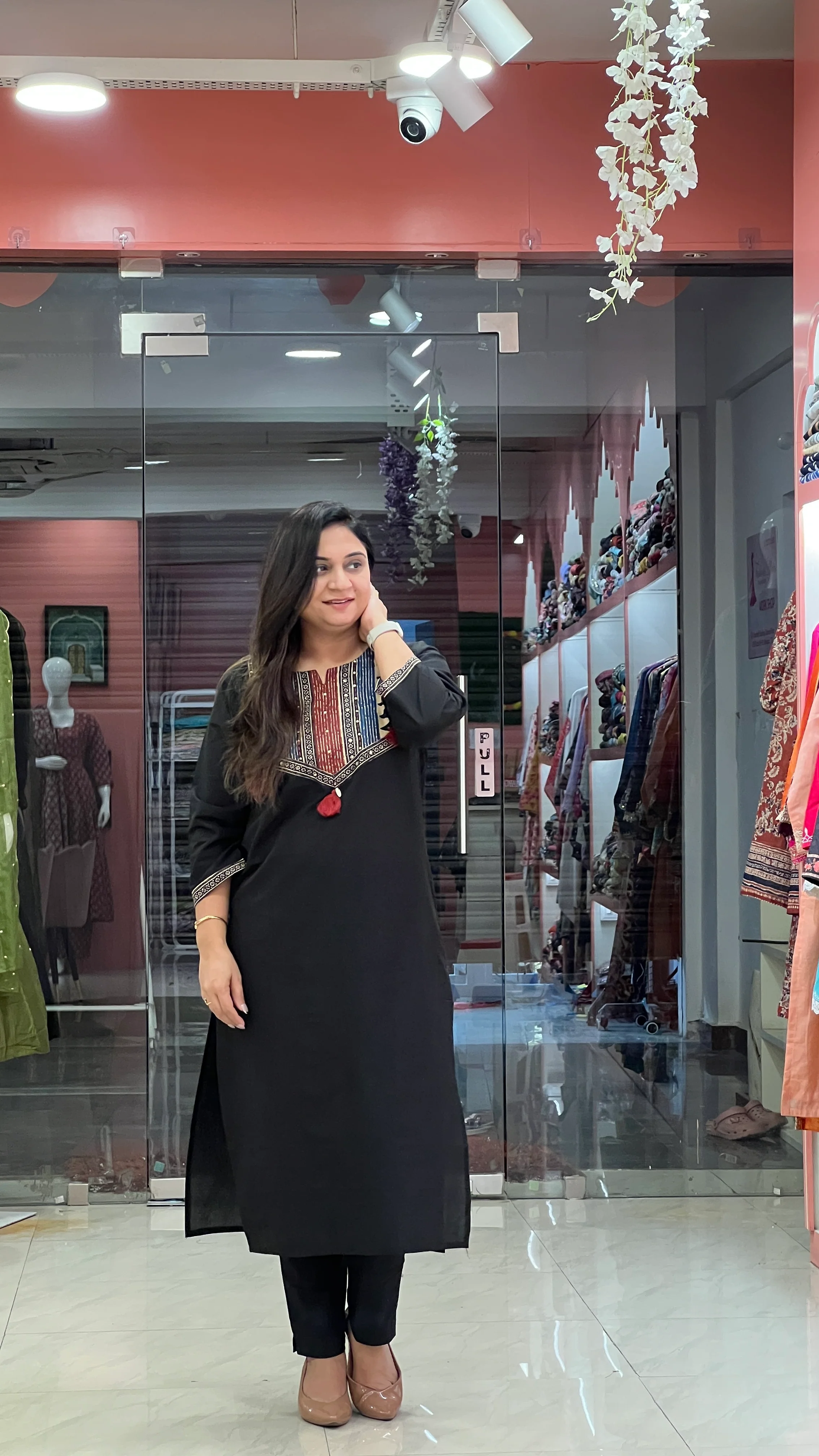 Cotton Solid Casual Straight Kurta - Image 7