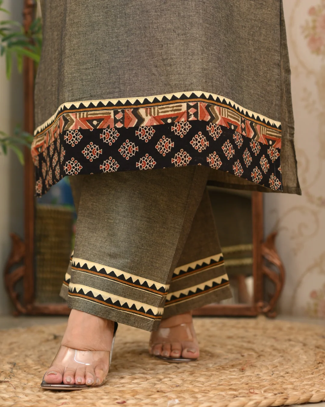 Easha Cotton A-line Plazo Coord Set - Image 10