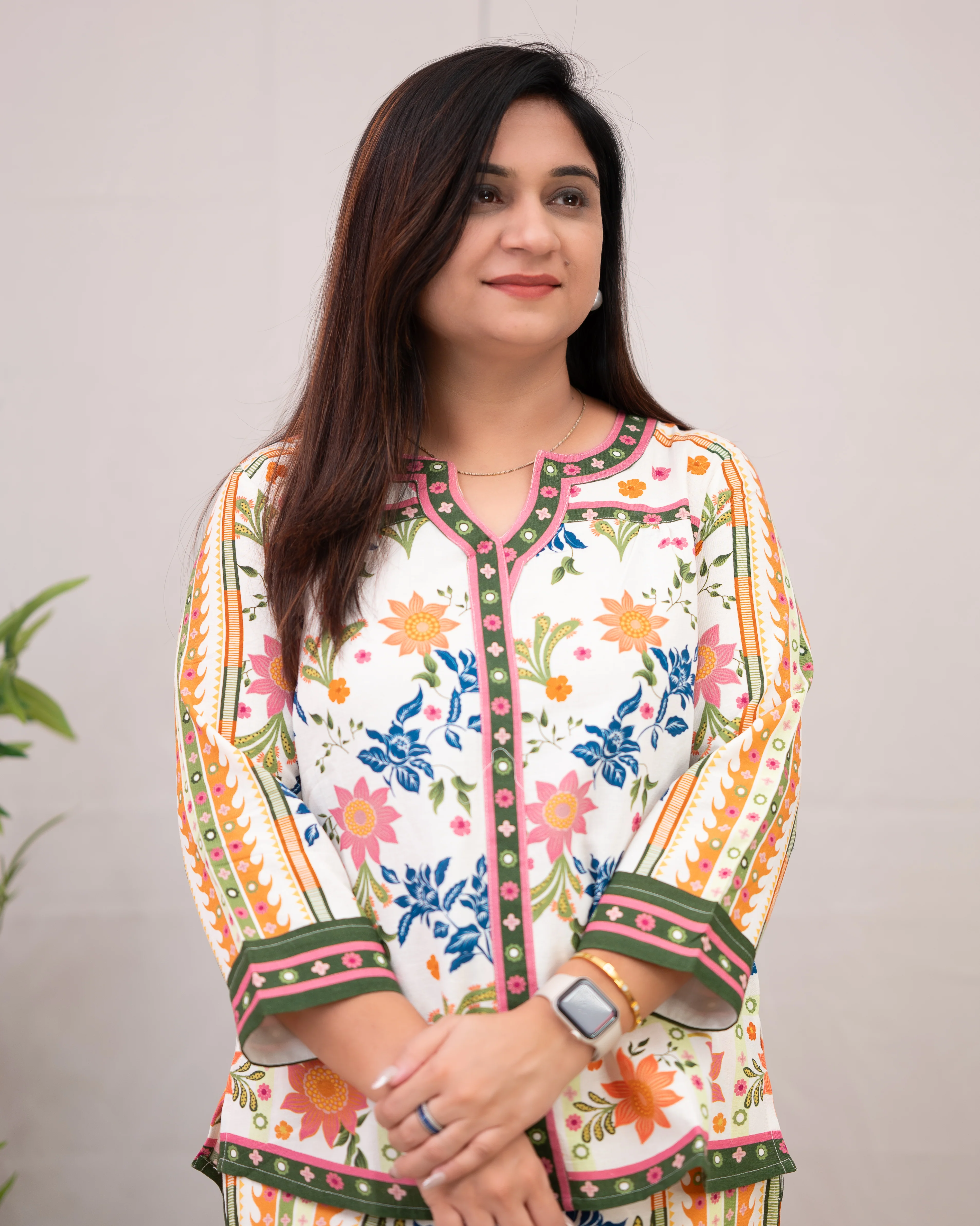 Esma cotton Embroidered Coord Set
