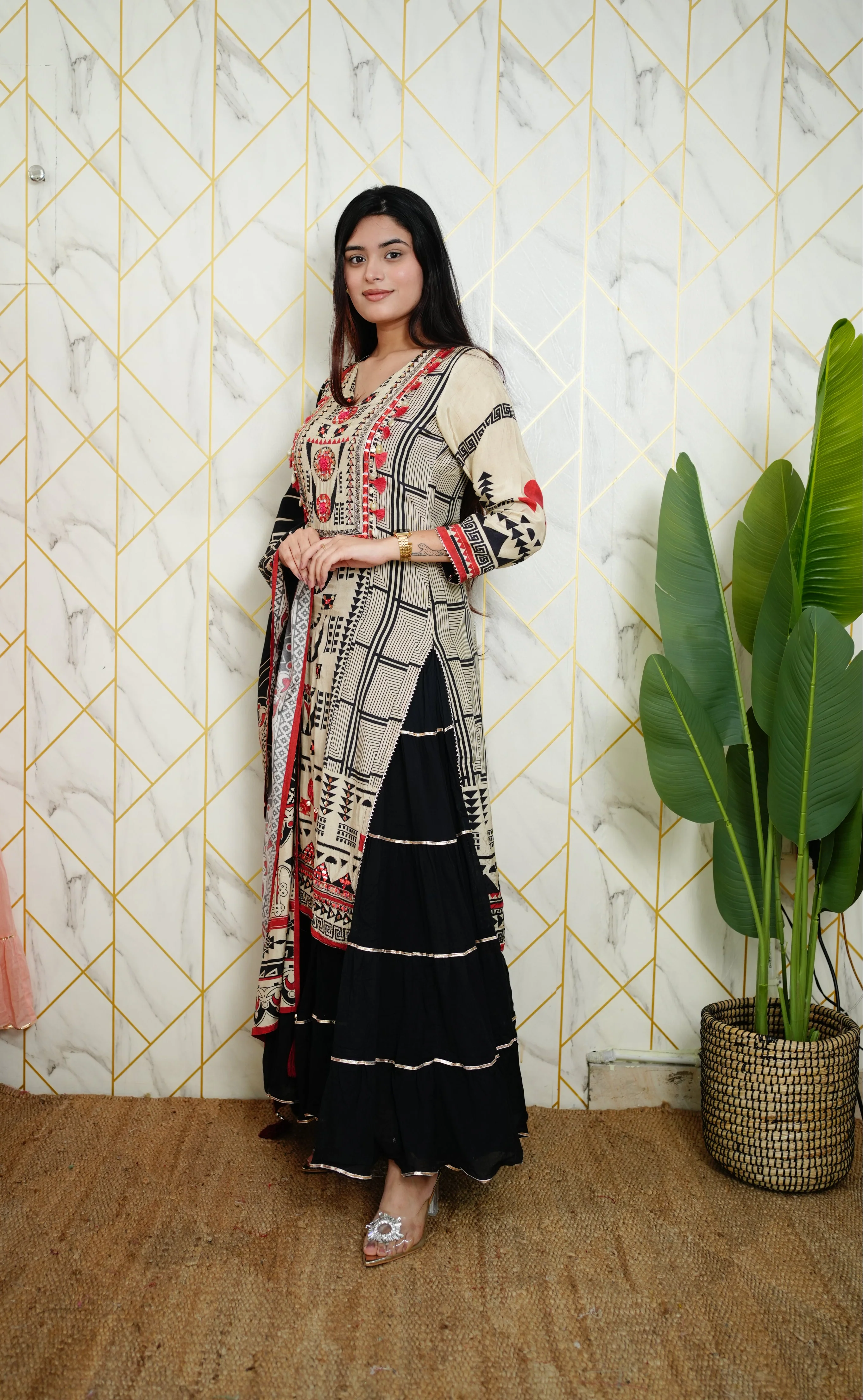 Faiza Printed Indian One Piece Dupatta Set - Image 5