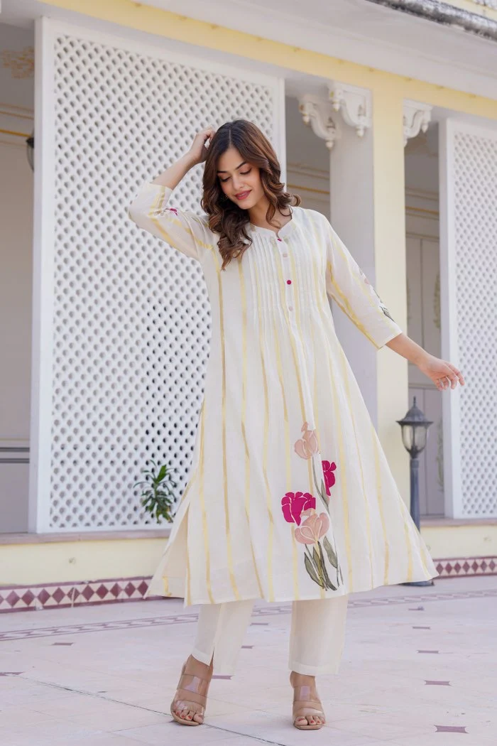 Felza Cotton A-line Pant Set - Image 3