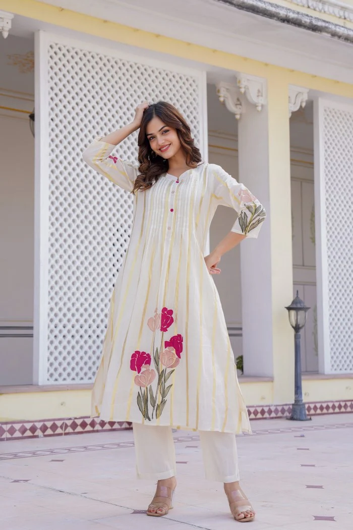 Felza Cotton A-line Pant Set - Image 4
