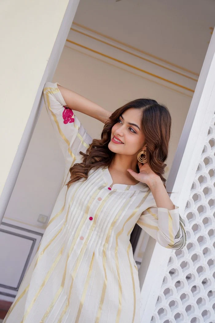 Felza Cotton A-line Pant Set - Image 5