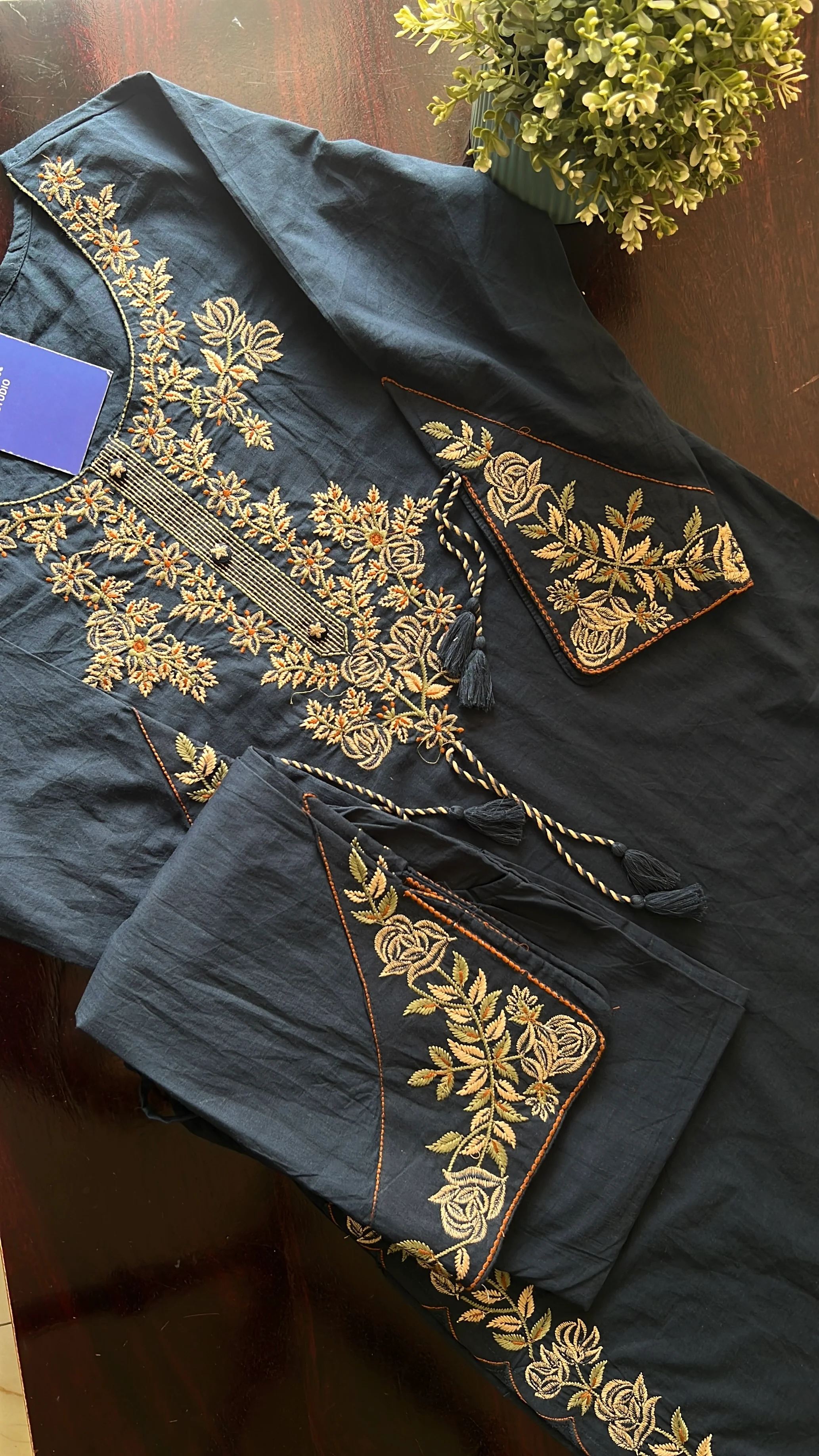 Gargi Premium Cotton Embroidered Pant set - Image 8