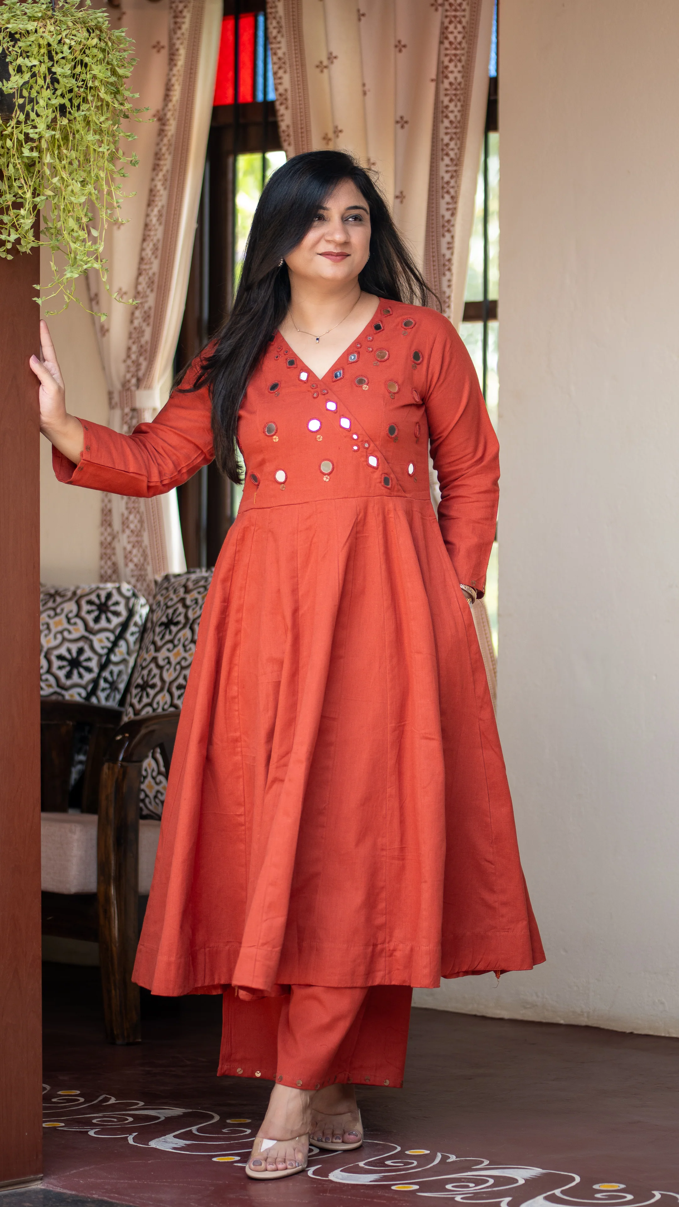 Giva Cotton Mirror Embroidered Plazo Set - Image 20