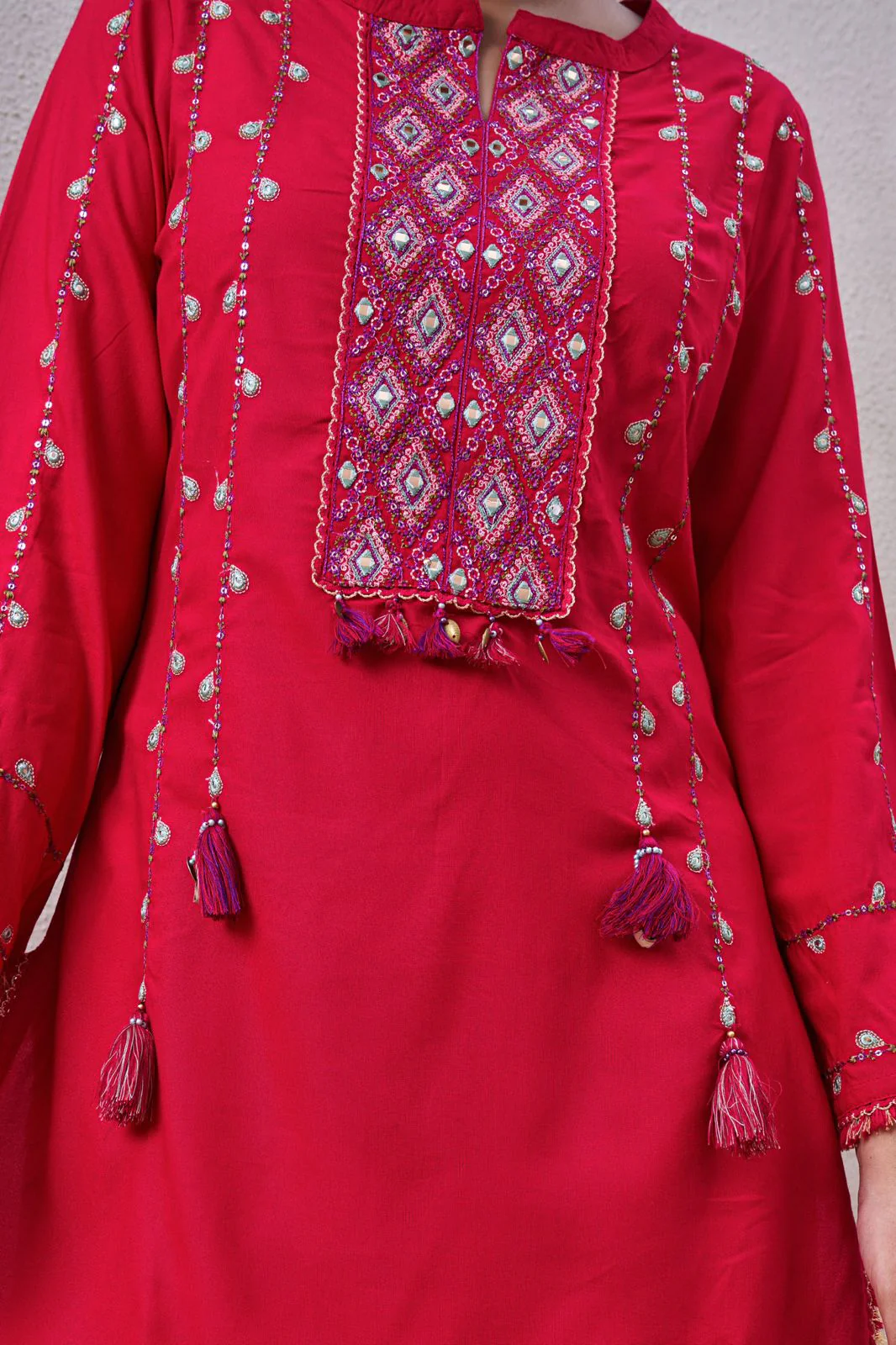 Gulnaar Two-Piece Embroidered Coord set - Image 8