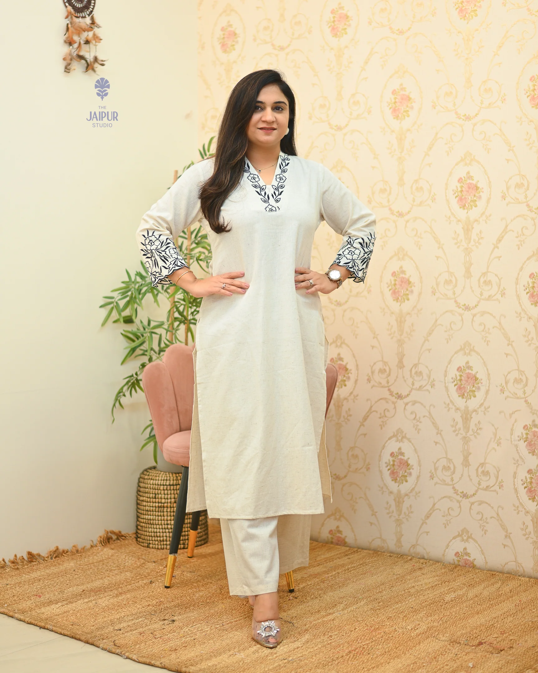 Jamia Cotton Embroidered Coord Set - Image 3