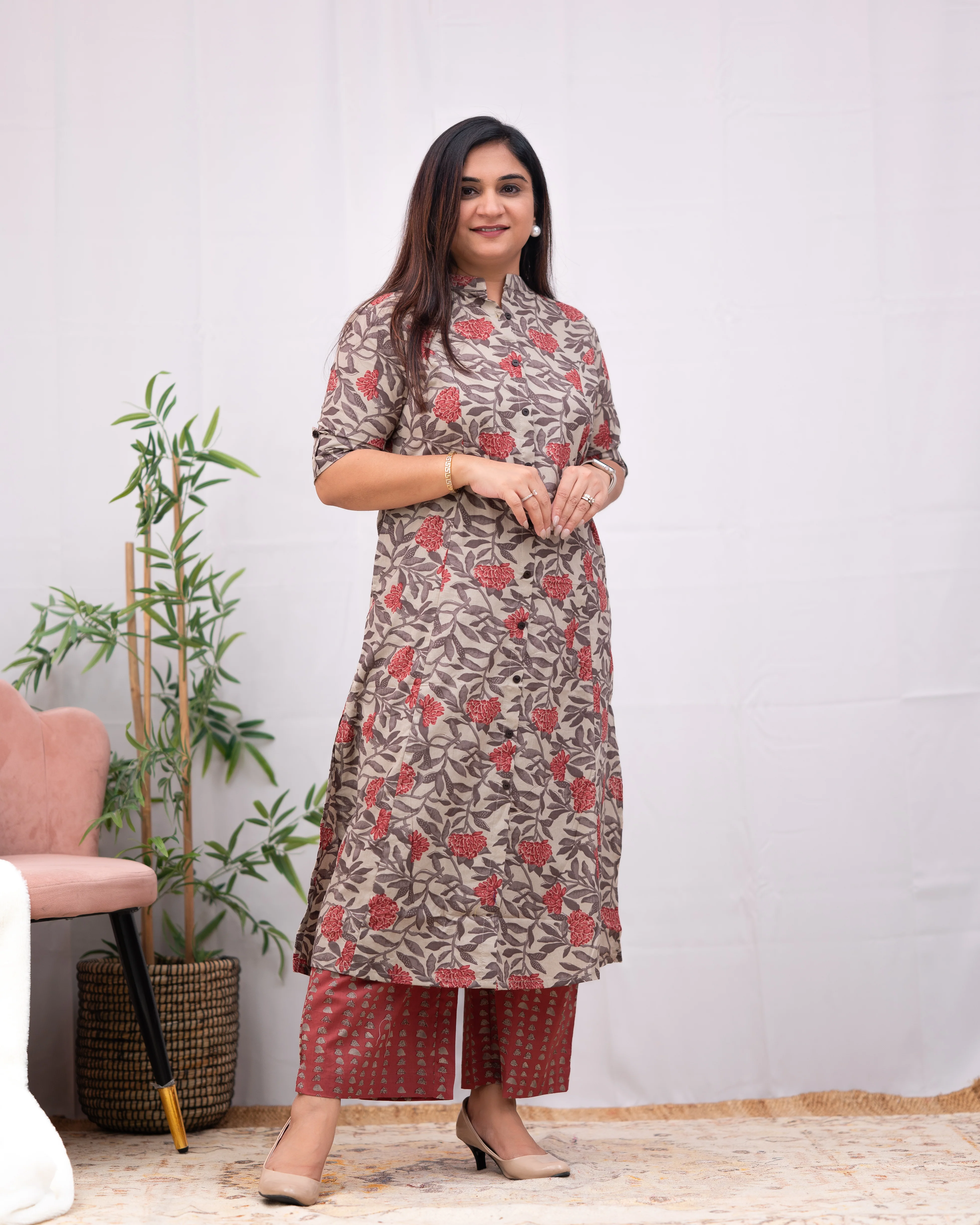 Jamia Floral Cotton Coord set