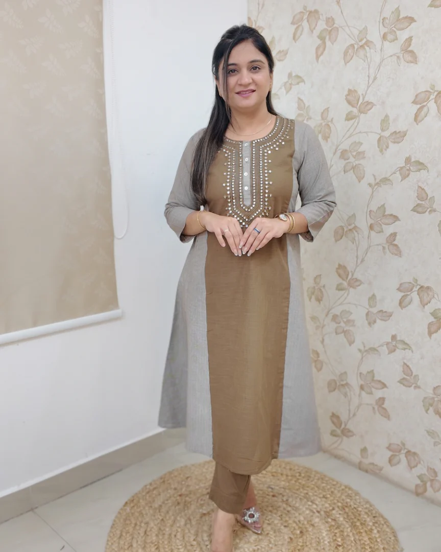 Kanya Handloom Embroidered Pant Set - Image 7