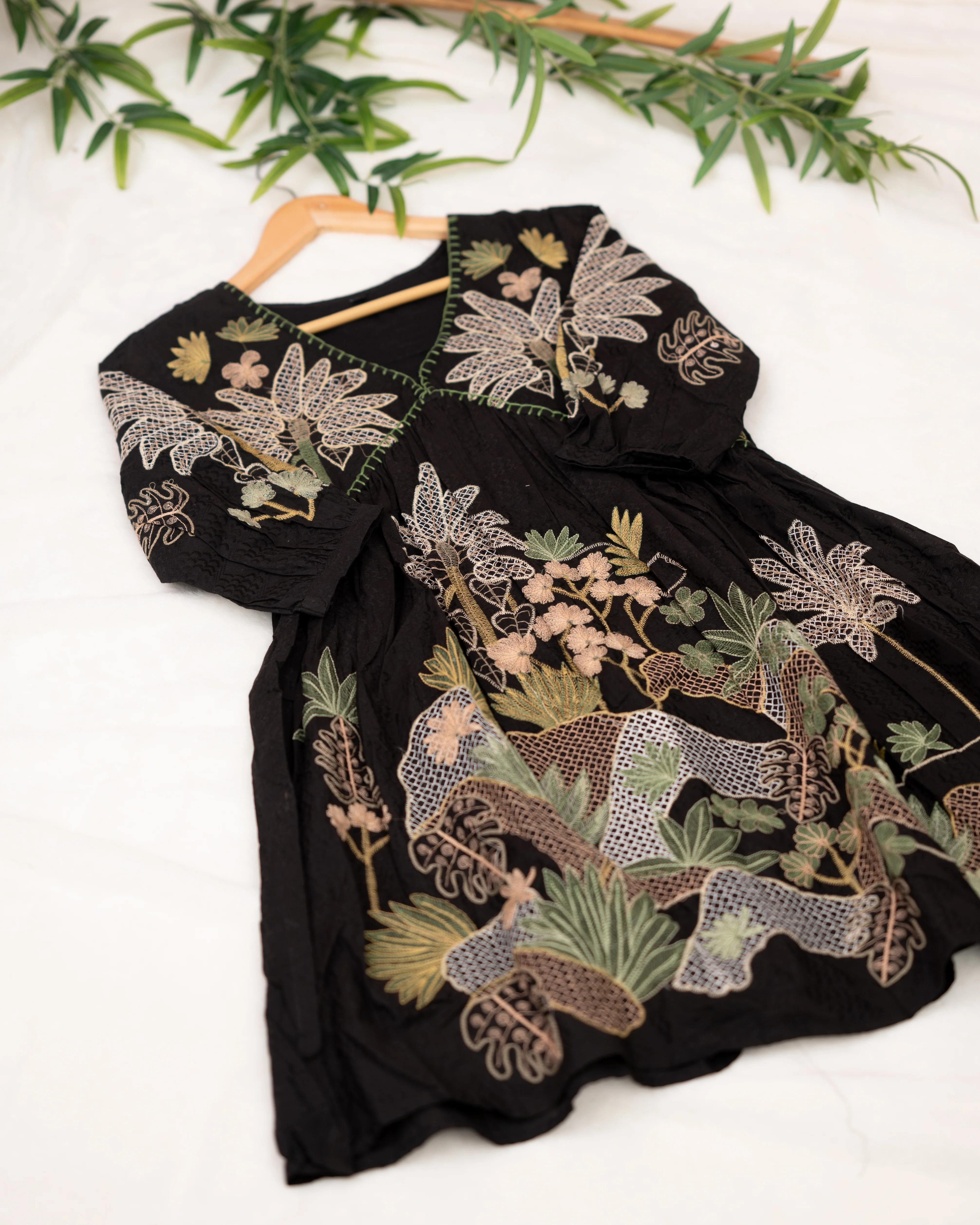 Marigold Cotton Embroidered Cotton Dress - Image 5
