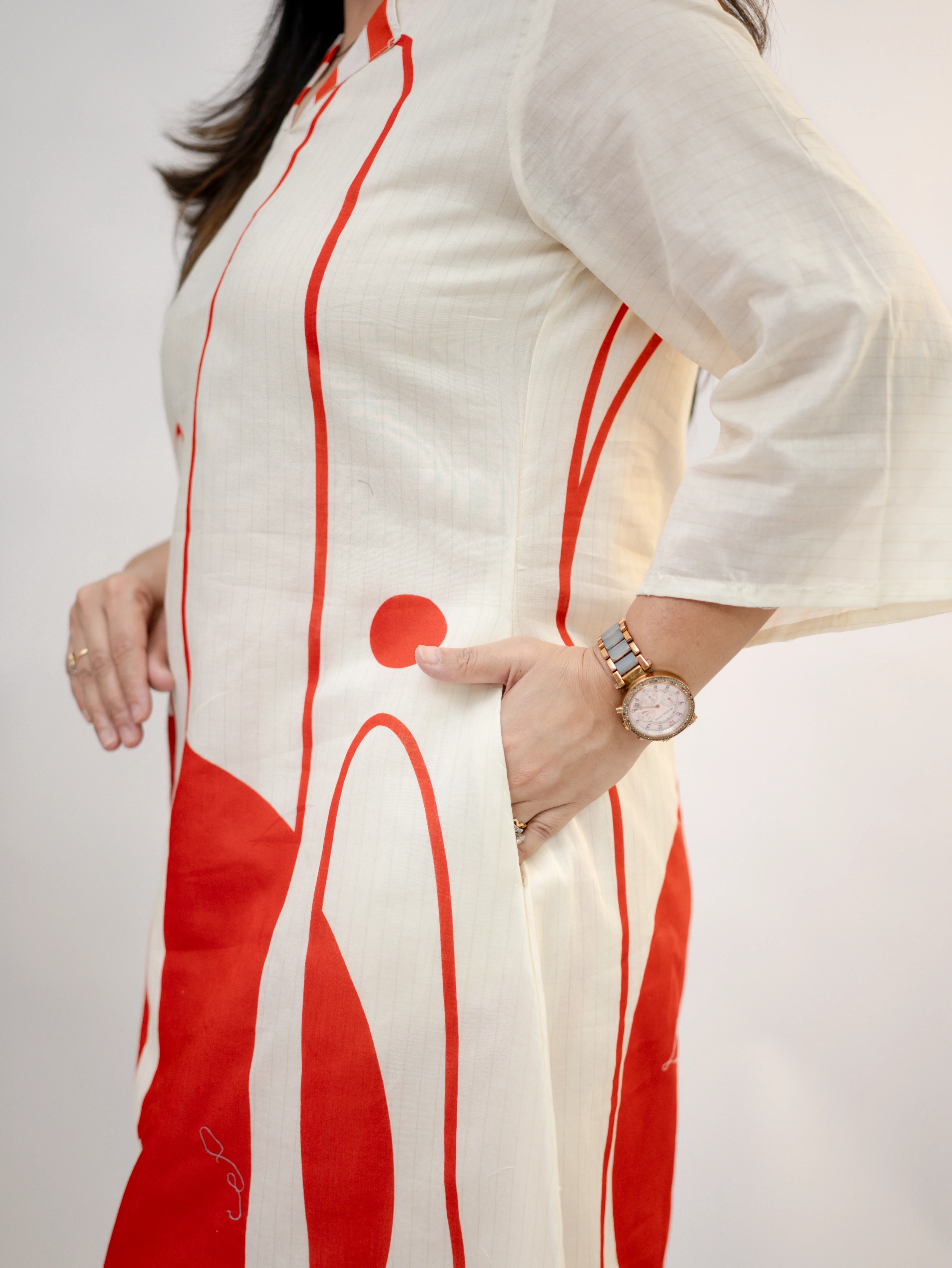 Nora Cotton Geometric A-line Coord Set - Image 10