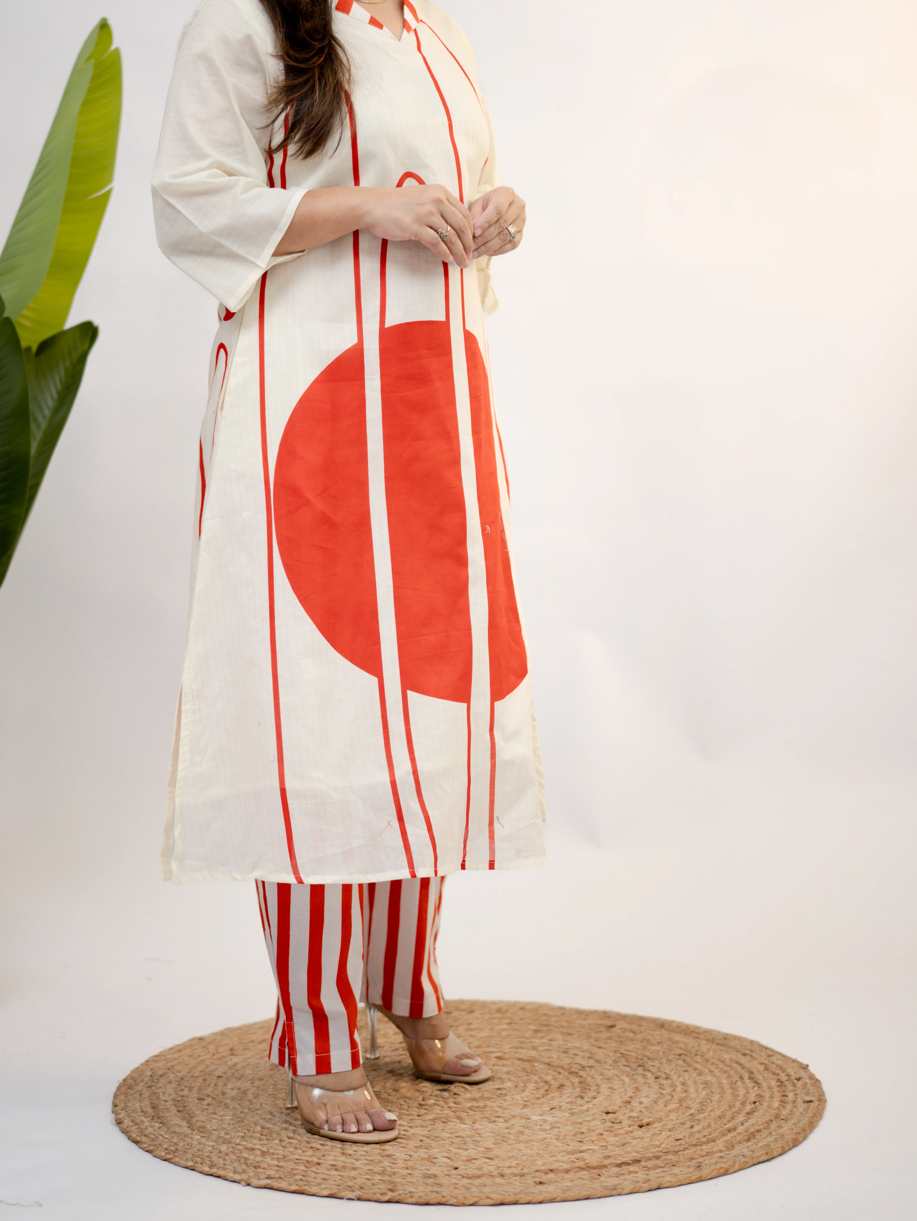 Nora Cotton Geometric A-line Coord Set - Image 11