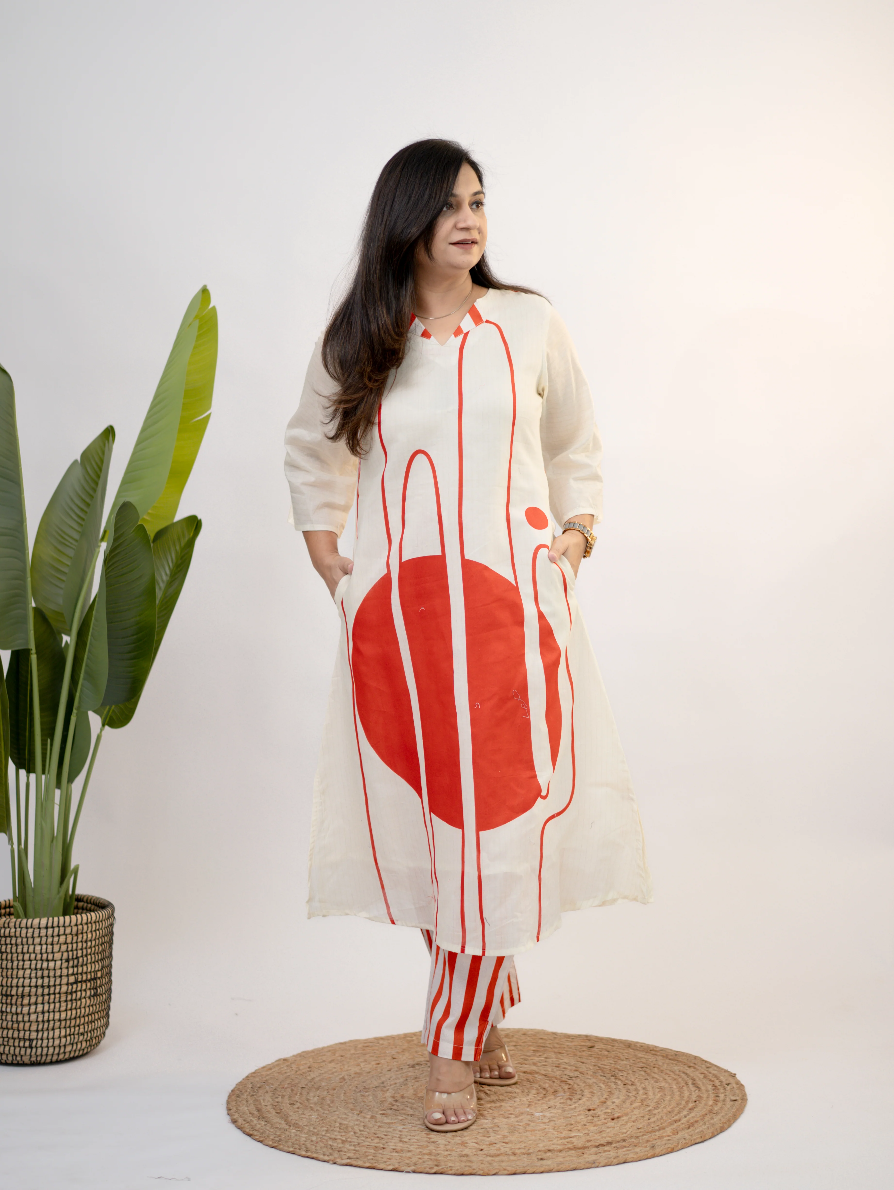 Nora Cotton Geometric A-line Coord Set - Image 5