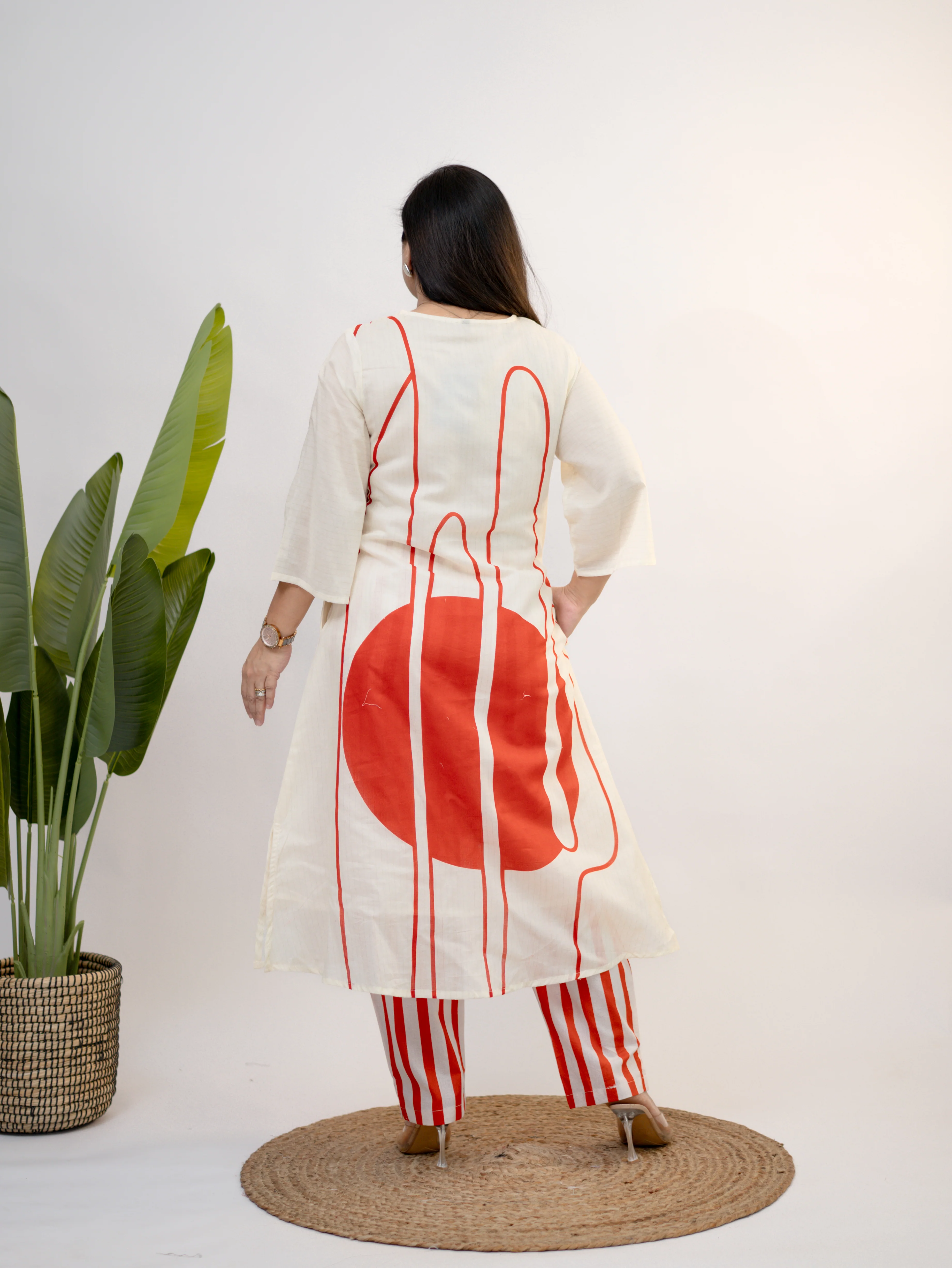 Nora Cotton Geometric A-line Coord Set - Image 7