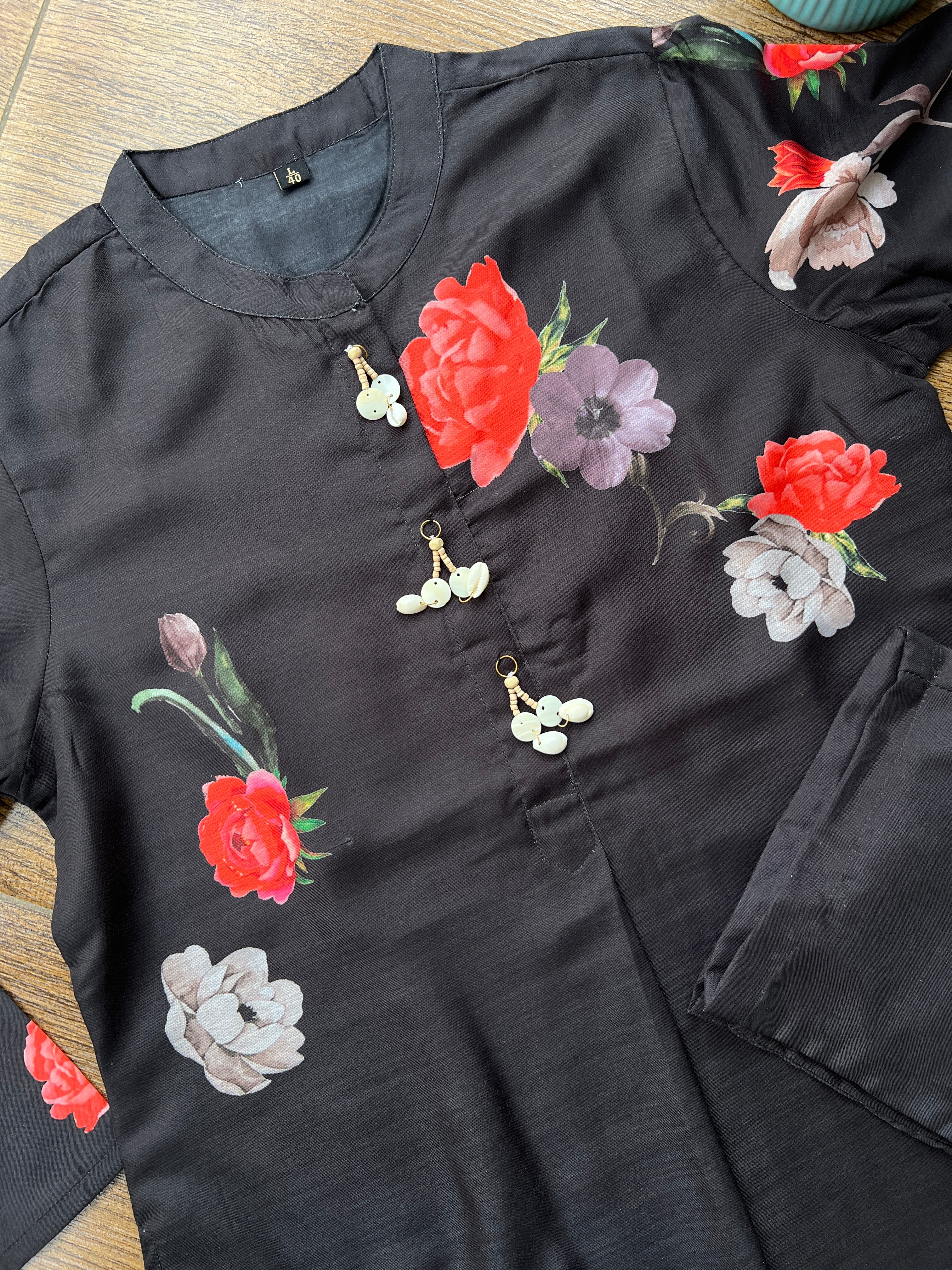 Muslin Rose Digital Print Coord set - Image 3