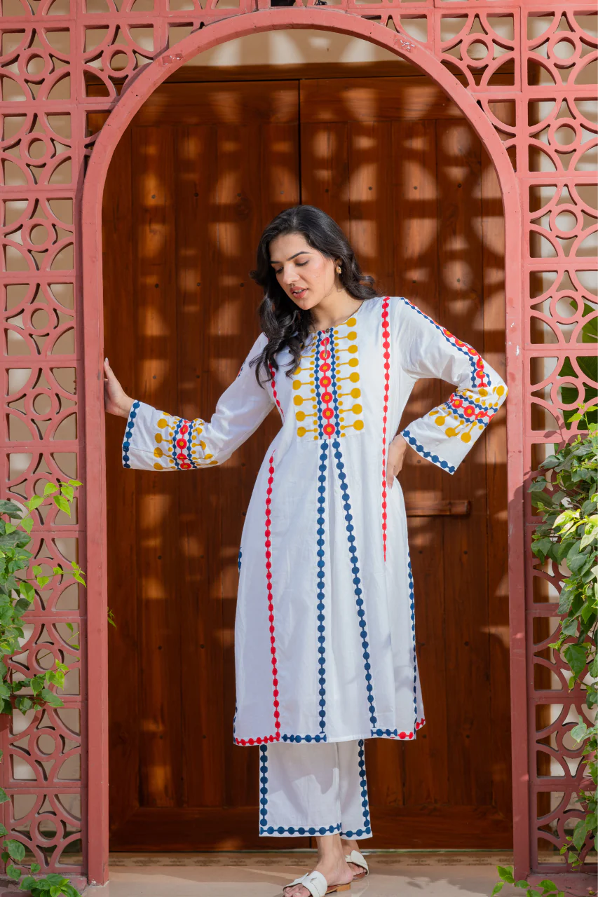 Naaz Multicolor Cotton A-line Coord - Image 3