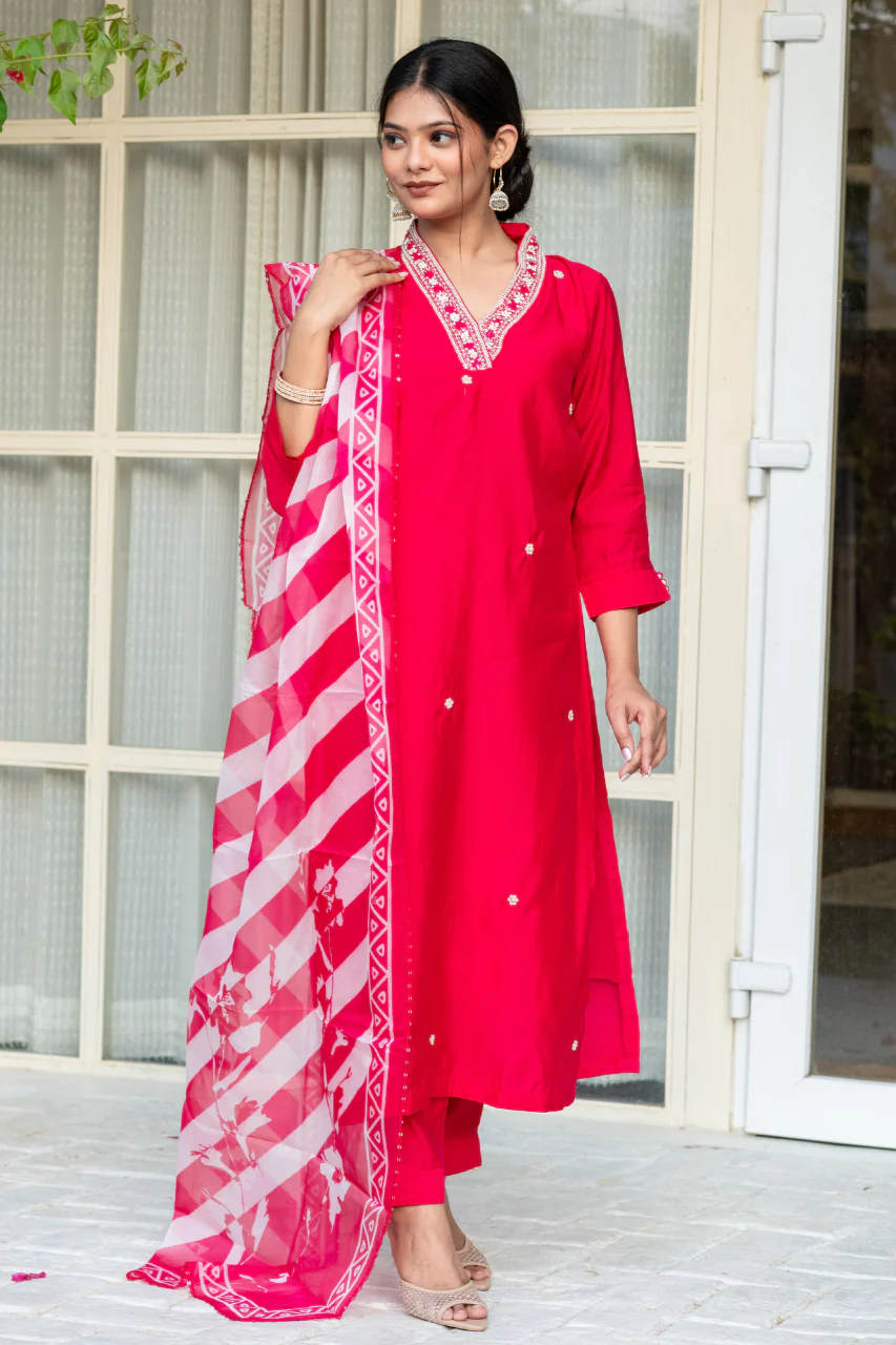 Noor Silk Handwork Pant Set