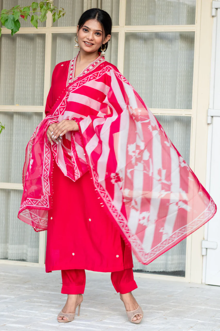 Noor Silk Handwork Pant Set - Image 2