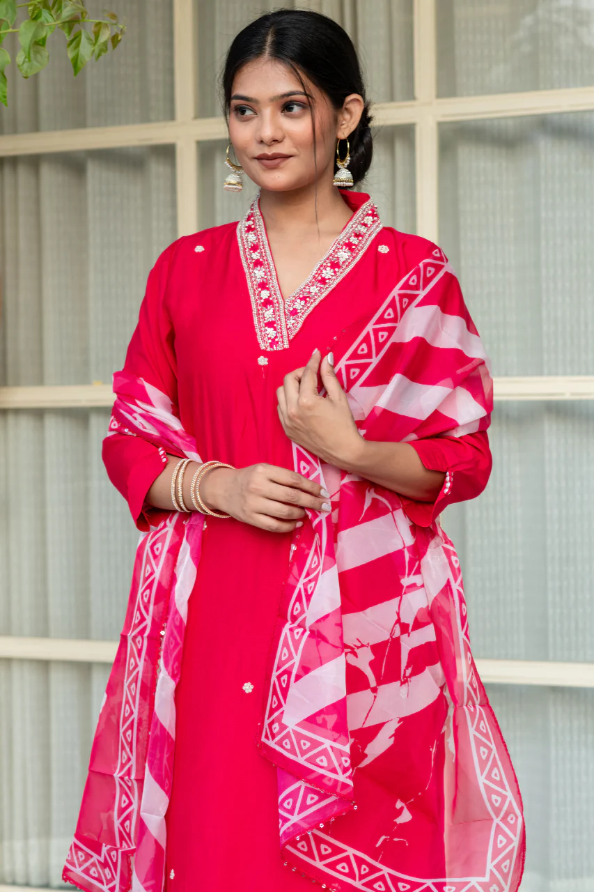 Noor Silk Handwork Pant Set - Image 5