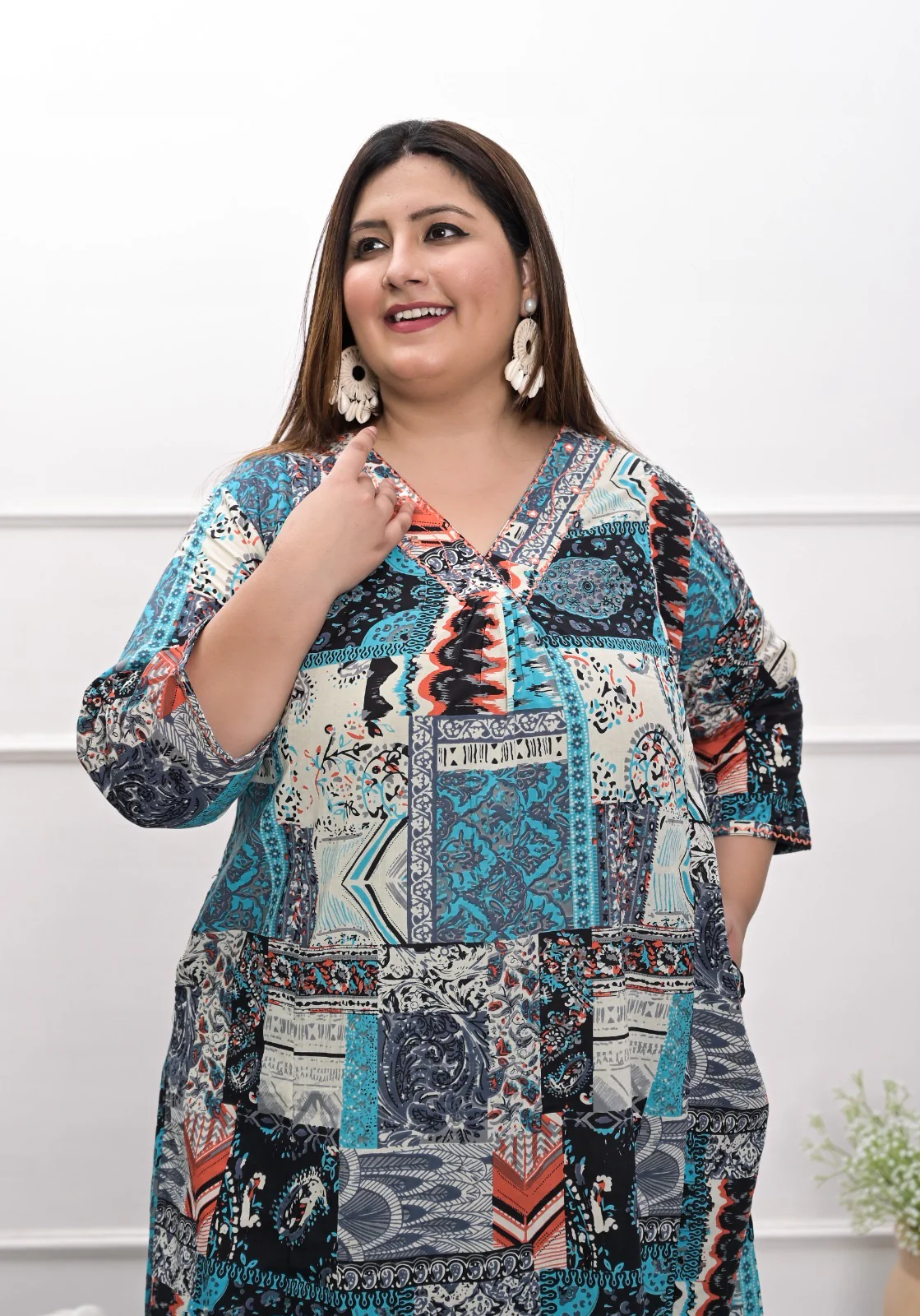 Plus Size Cotton A-line Coord Set - Image 10