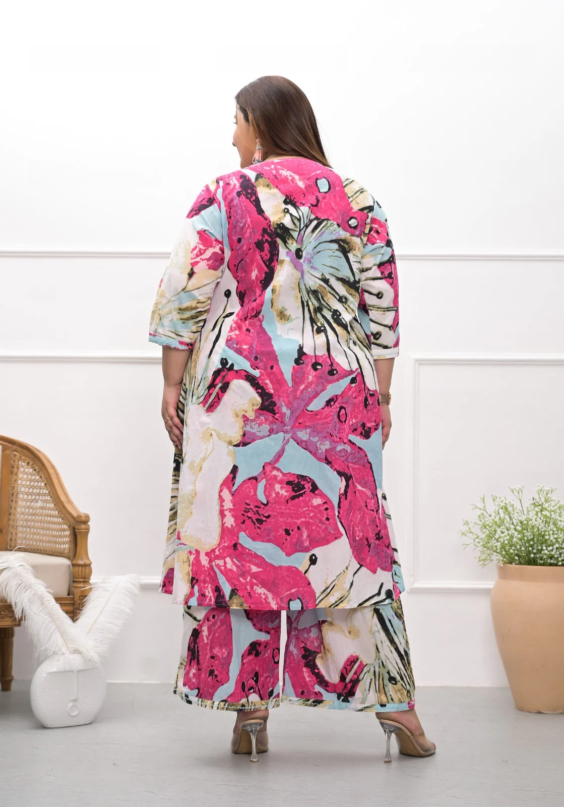 Plus Size Cotton A-line Coord Set - Image 8